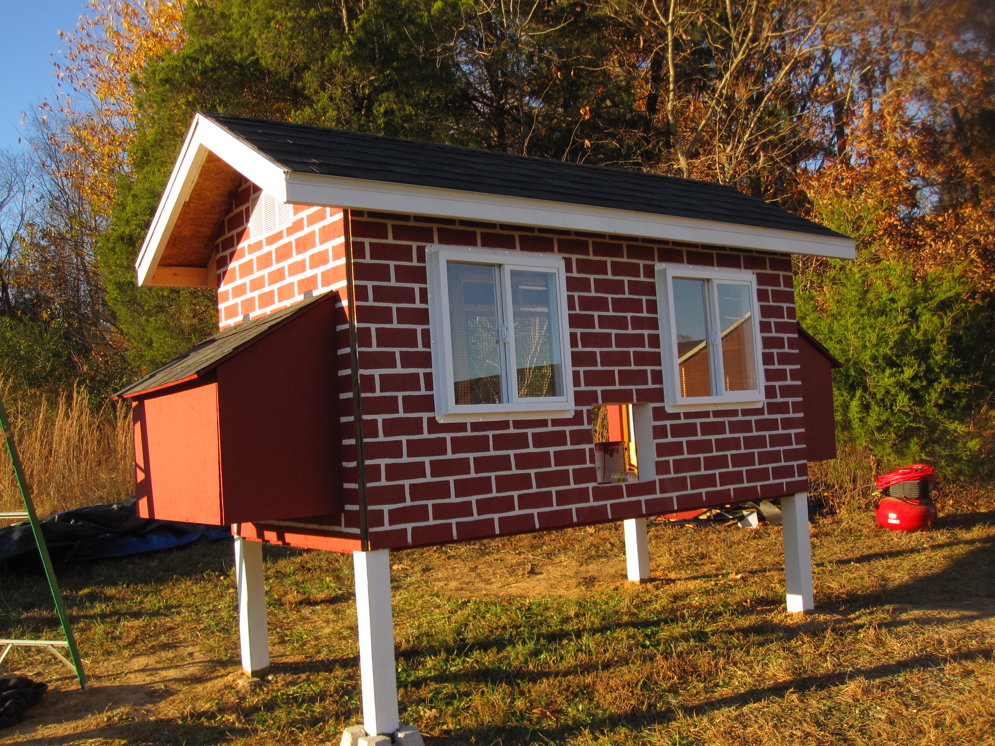 Painted nesting boxes.