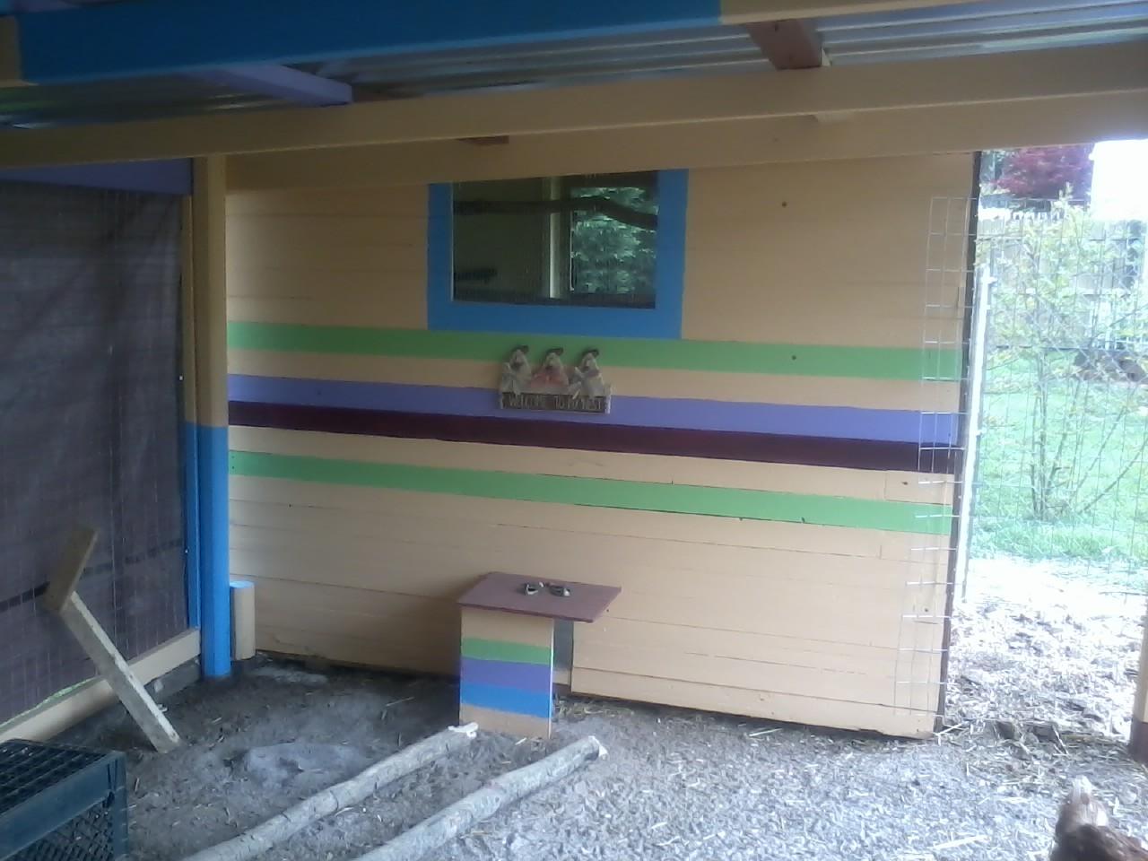 Painting inside of new coop now that the weather is warming up. 4/22/13