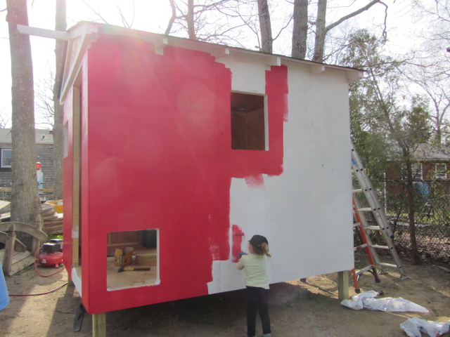 painting it barn red with white trim