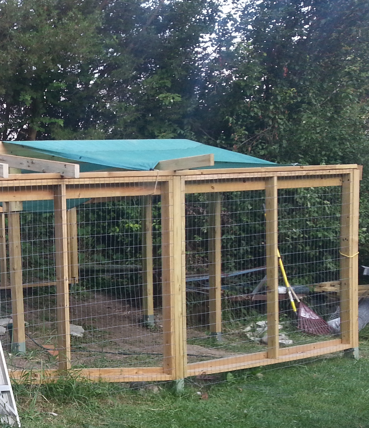 Panels on the west side put in place.