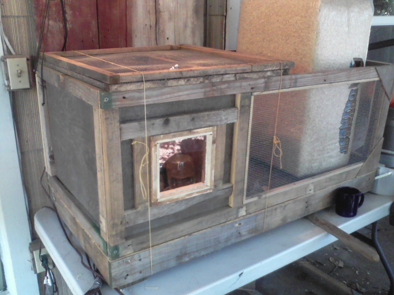 Partially finished brooder