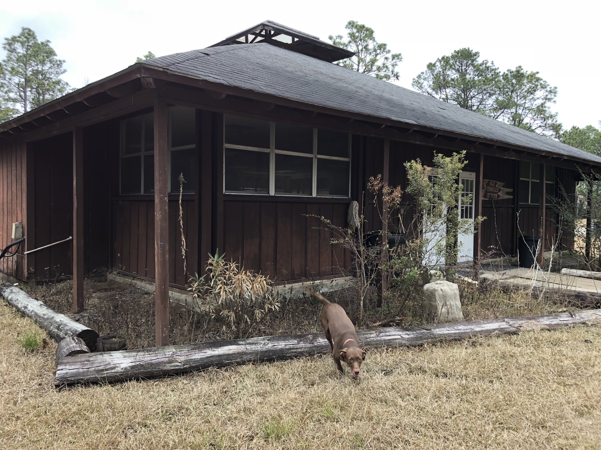 Pavillion- west face, left bed, and north edge