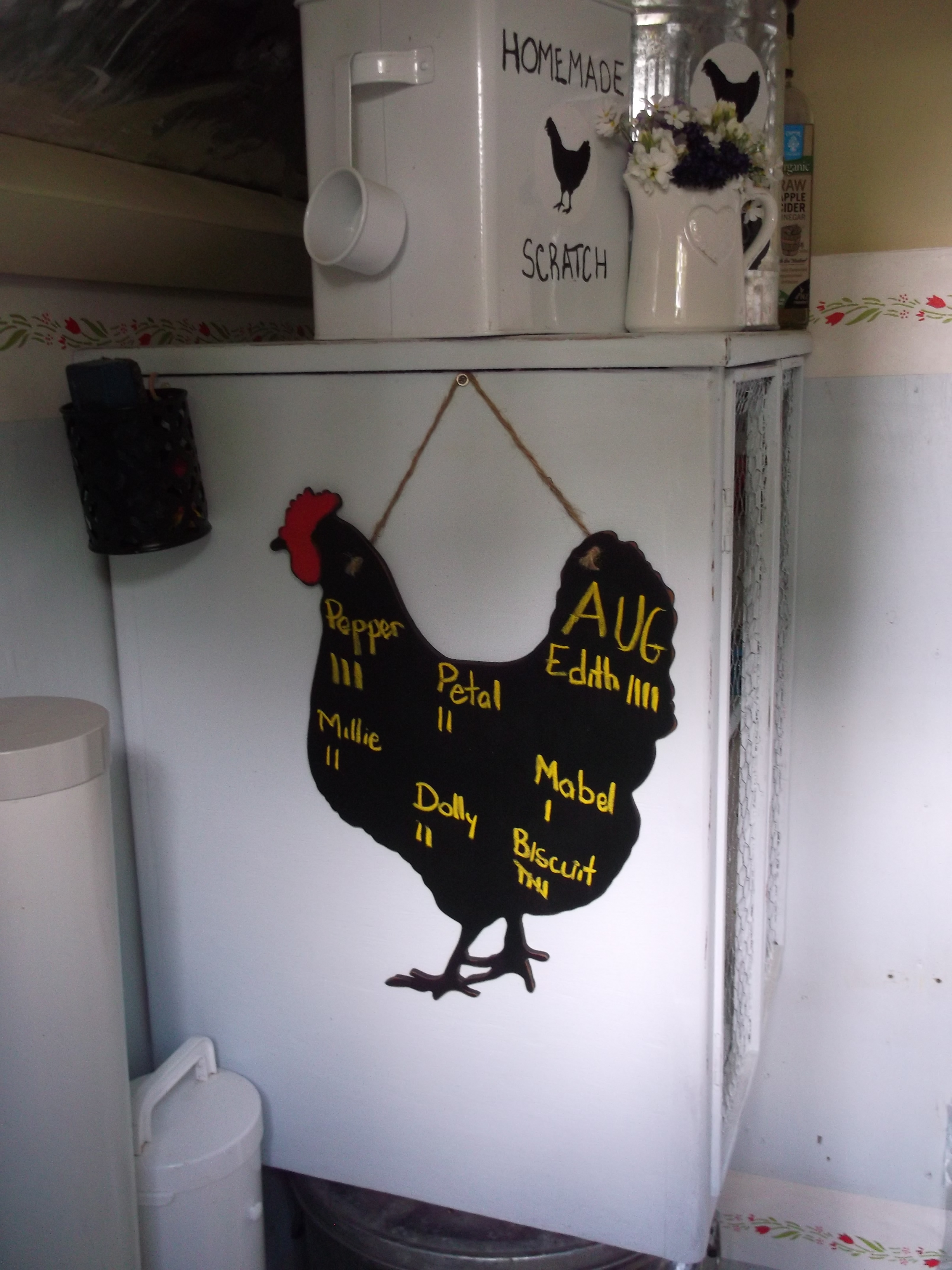 Perhaps this will inspire the slackers! End of winter here everyone coming back into lay after the moult.