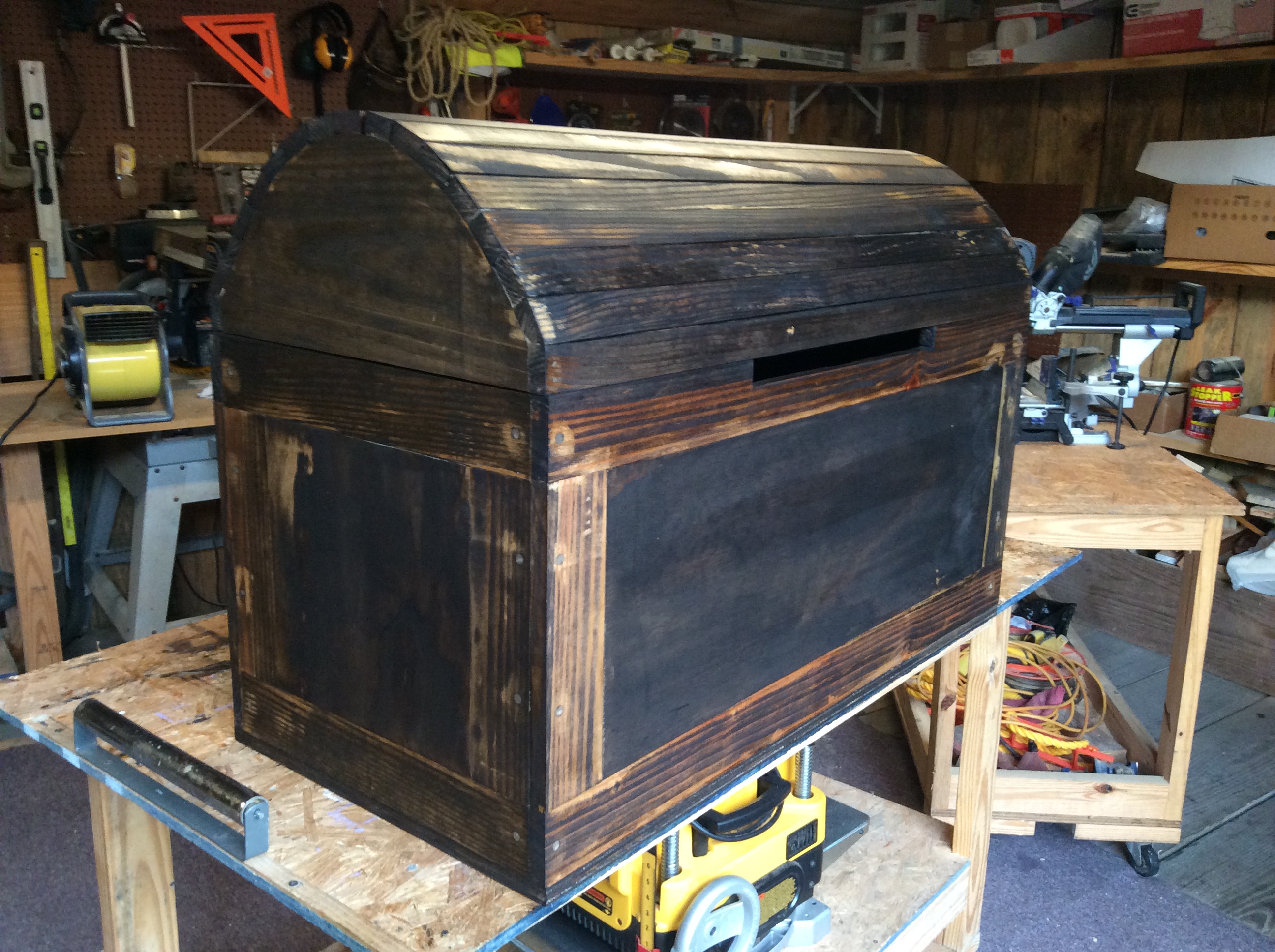 Pirate toy chest for grandson