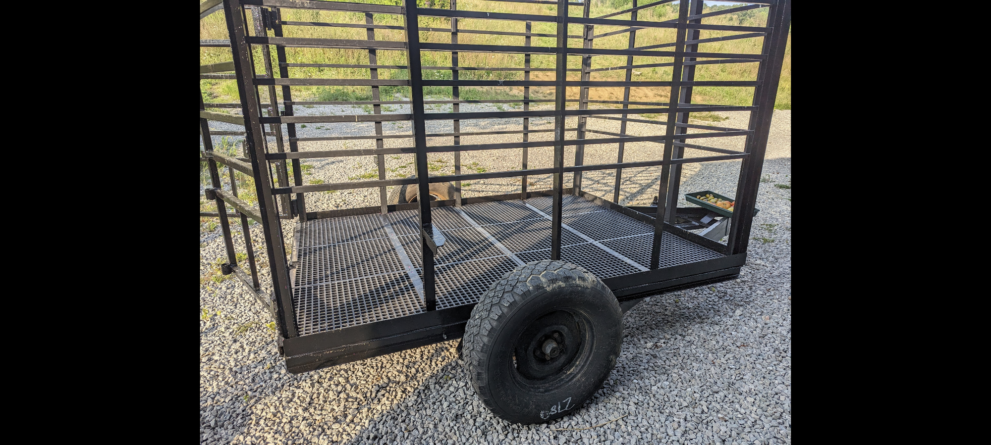 Plastic slat flooring to let poop fall through