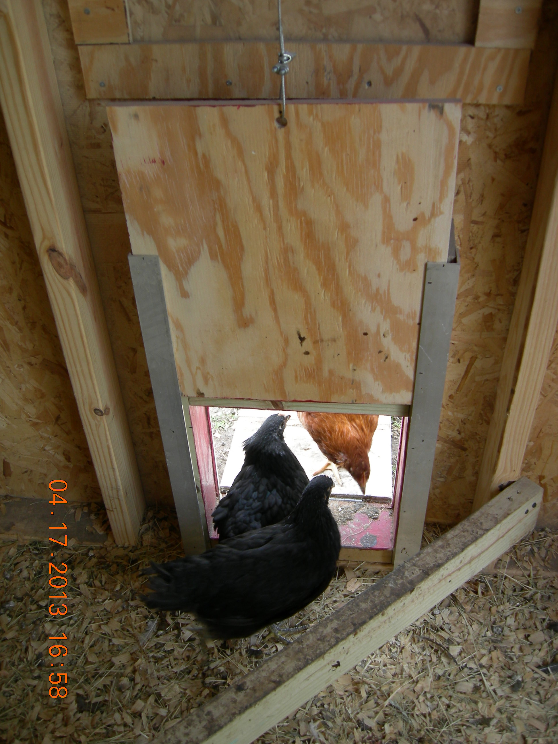 Pop Door Installation from inside.