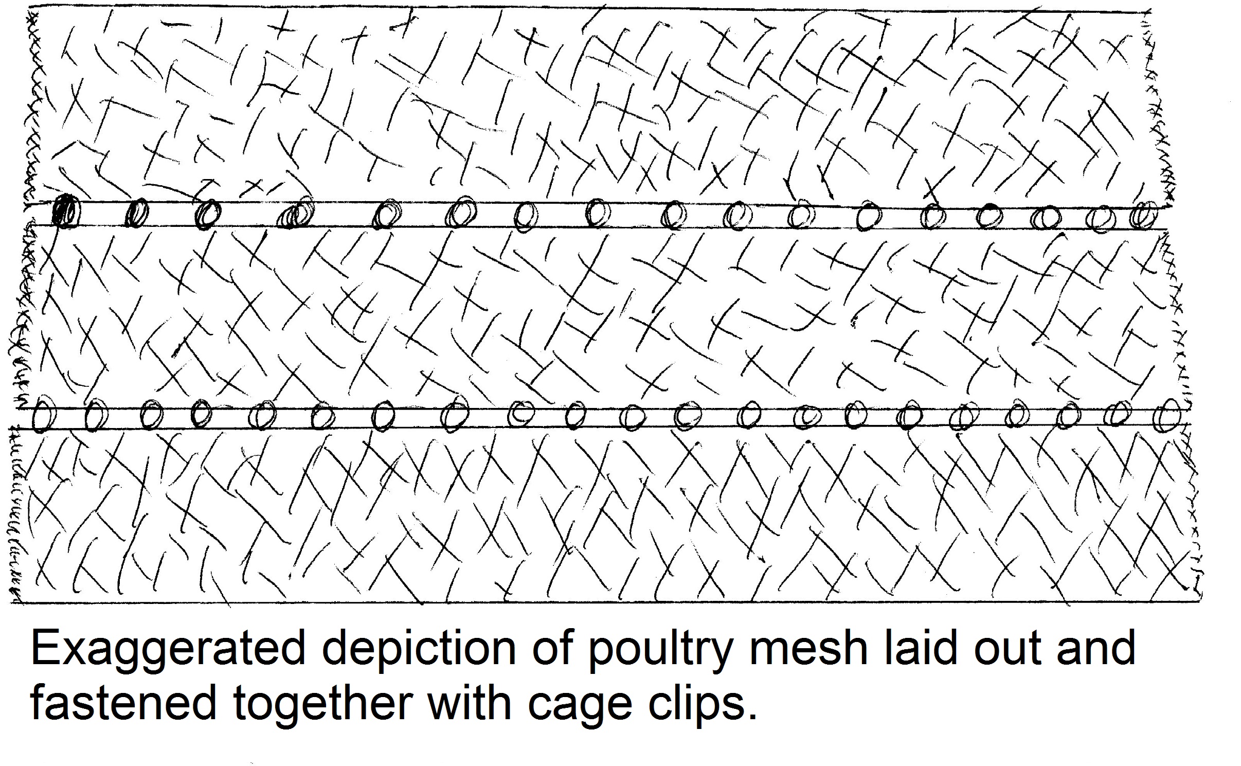 Poultry Mesh Layout Affix Clips