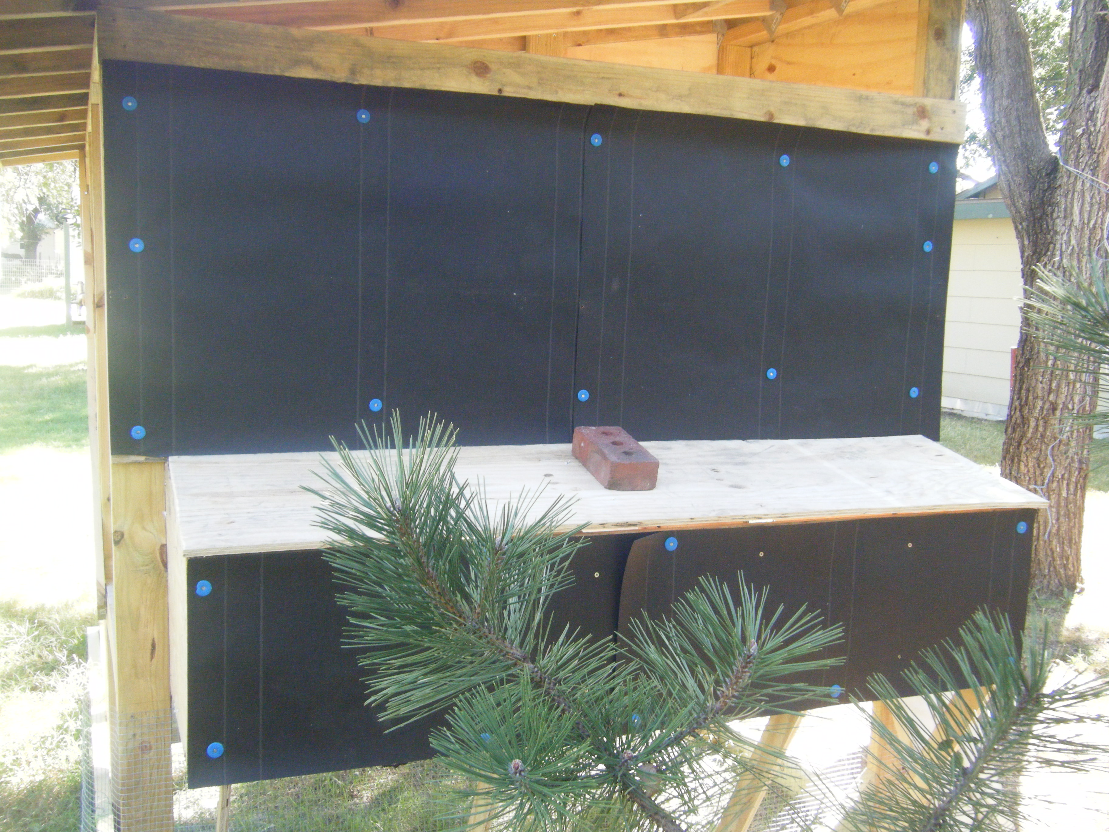 Preparing for siding.