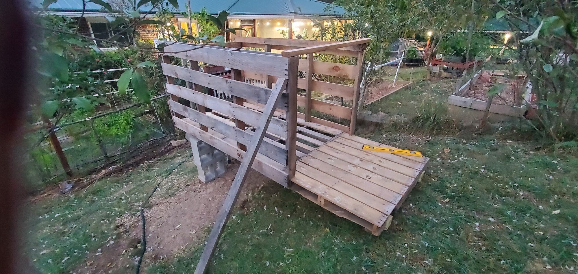 Progress with Sunny's new duck-house