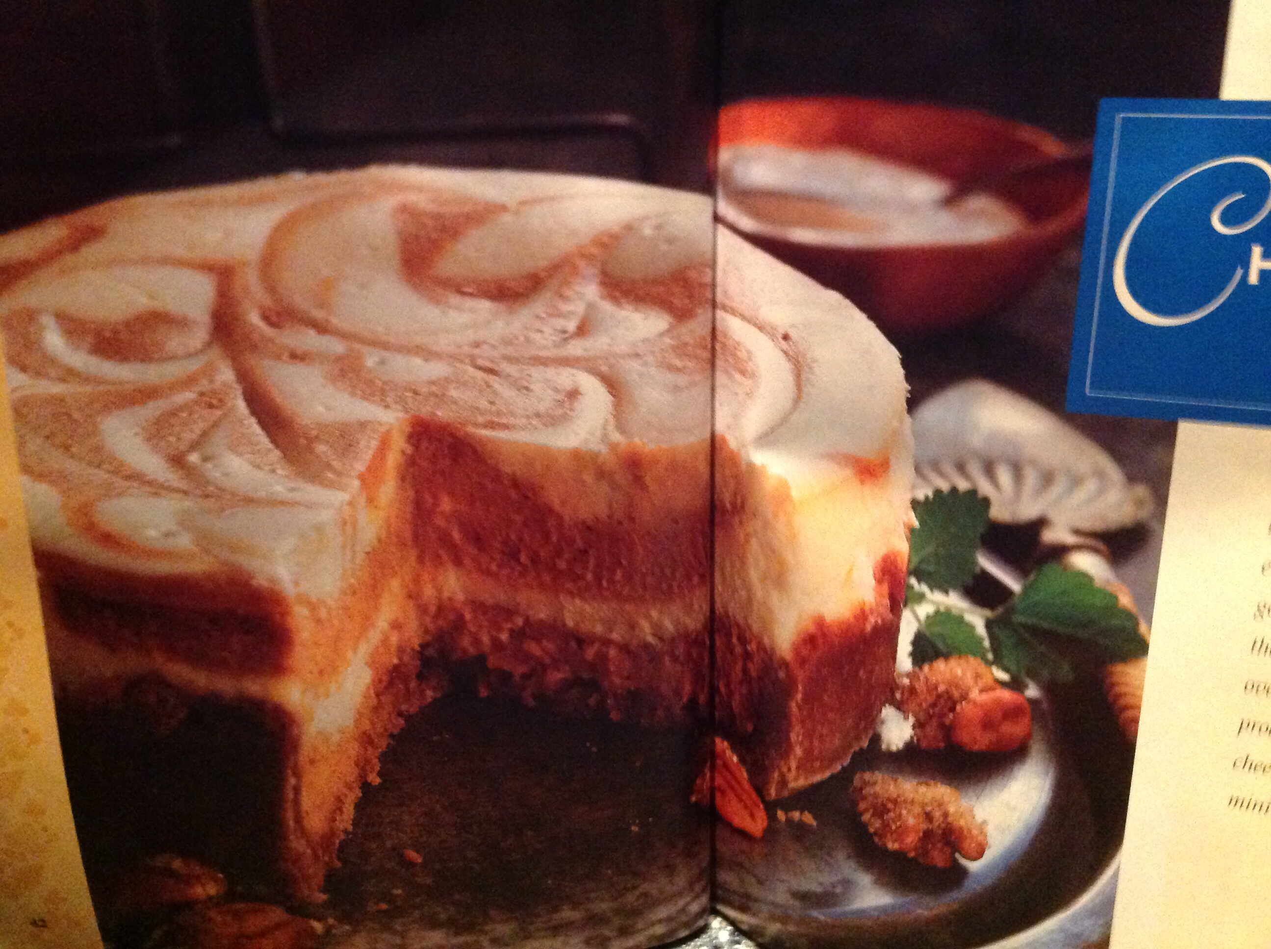 Pumpkin Swirl Cheesecake pic
From Cooking Club of America's "It's All About Dessert" Cookbook
