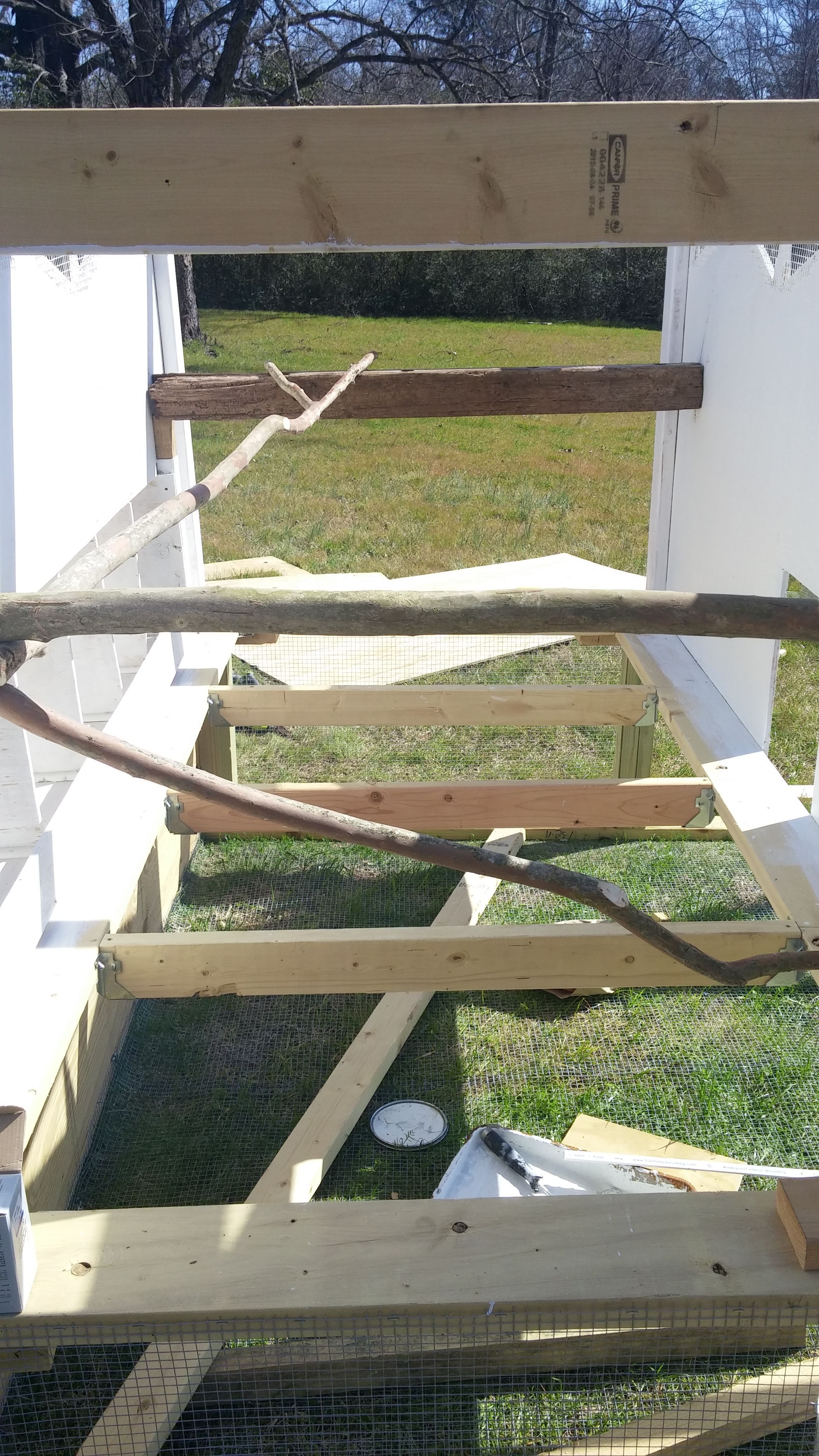 Putting in Roosting "stuff."