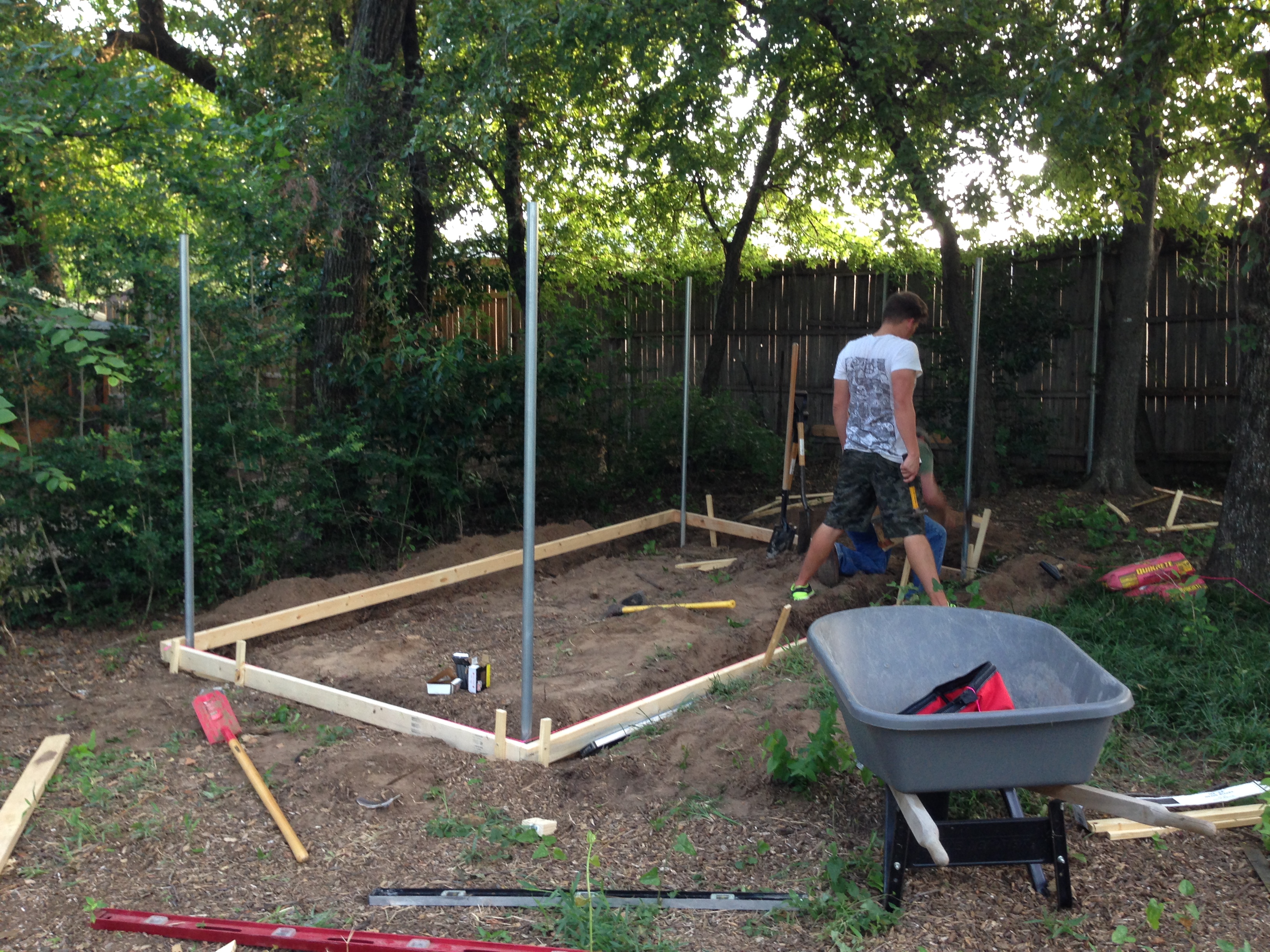 putting up form boards