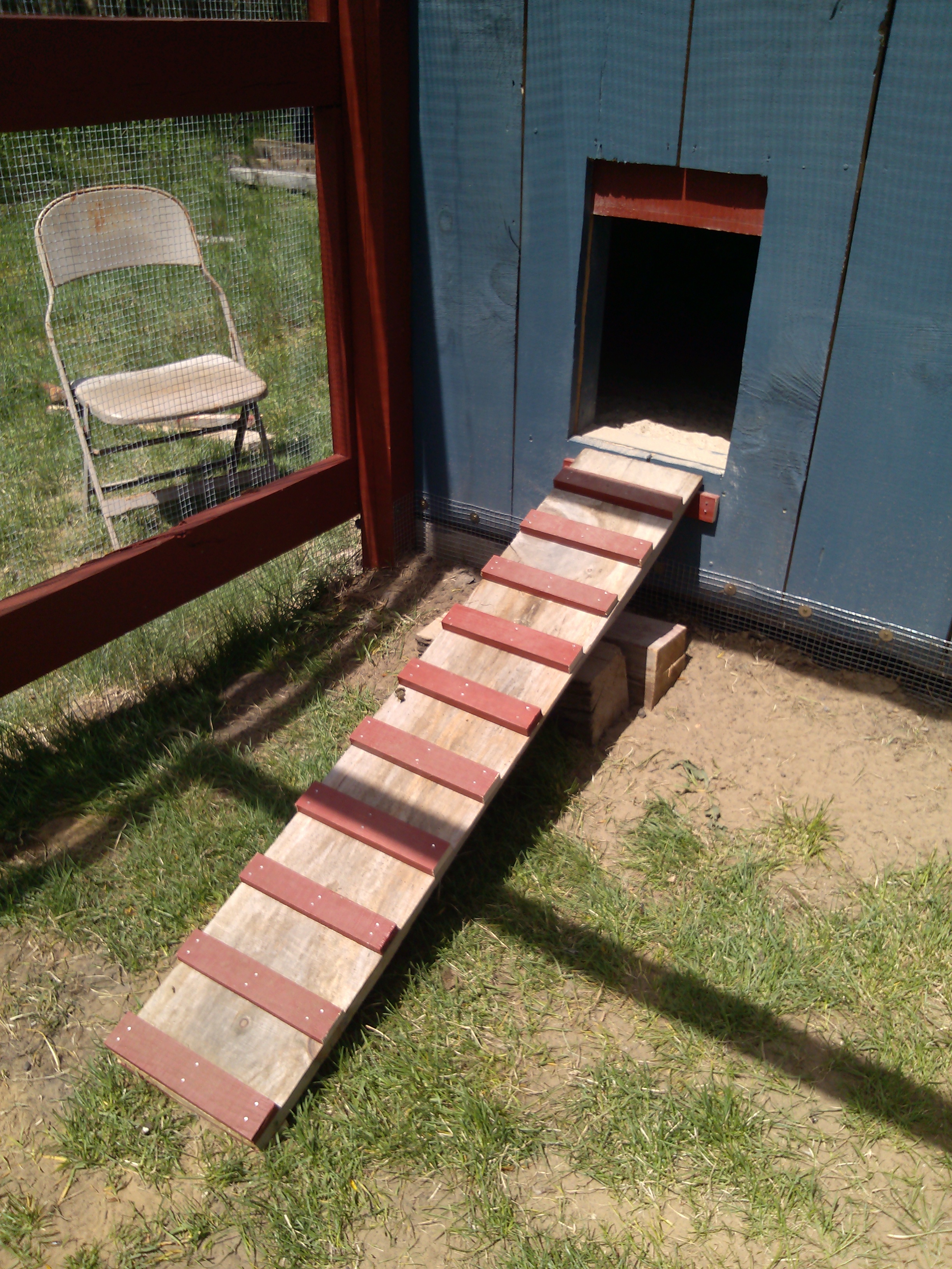 Ramp complete! Now it looks like a coop.