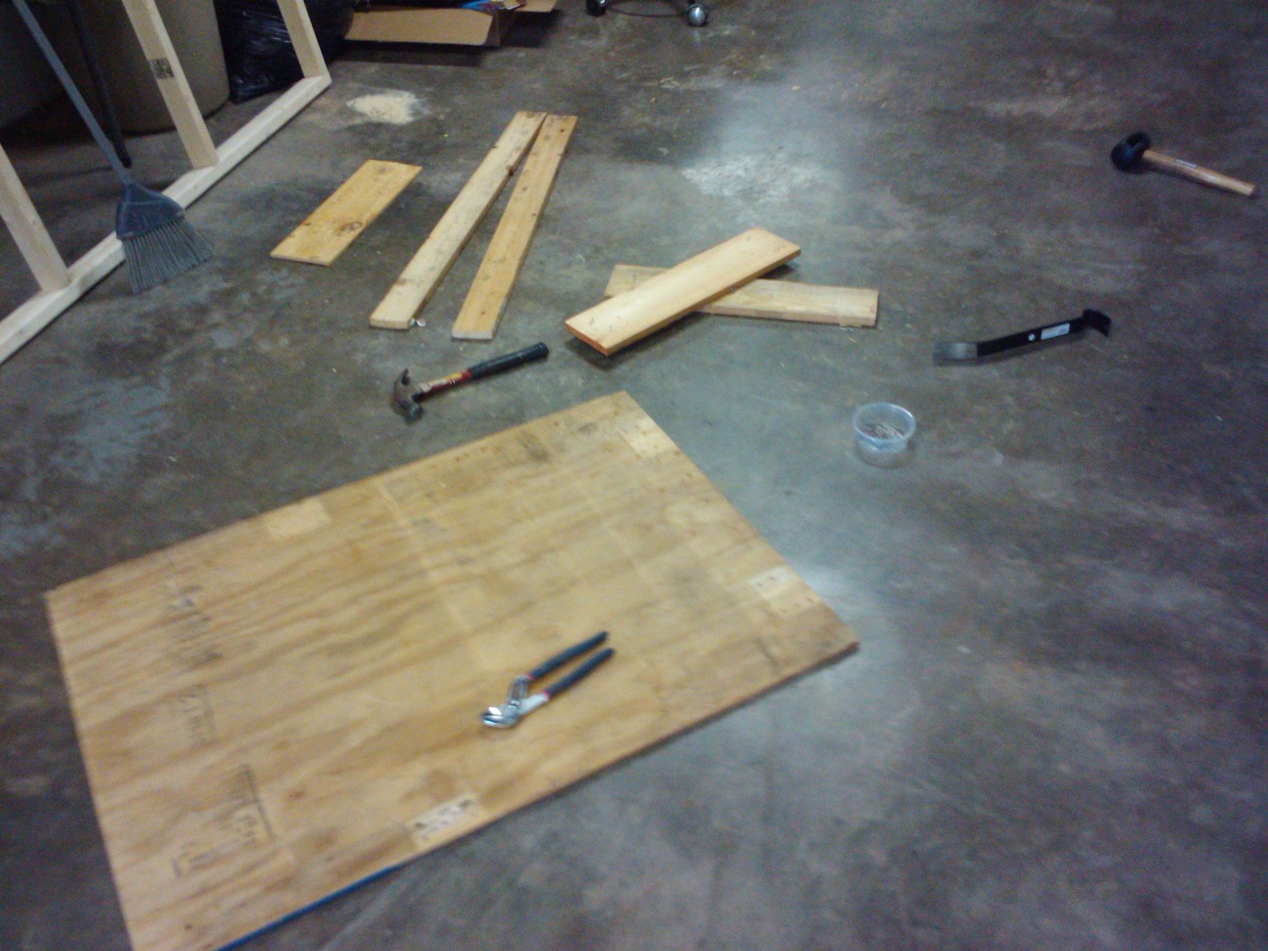 re-purposing old shipping crates. Made the sides for my nest boxes out of this