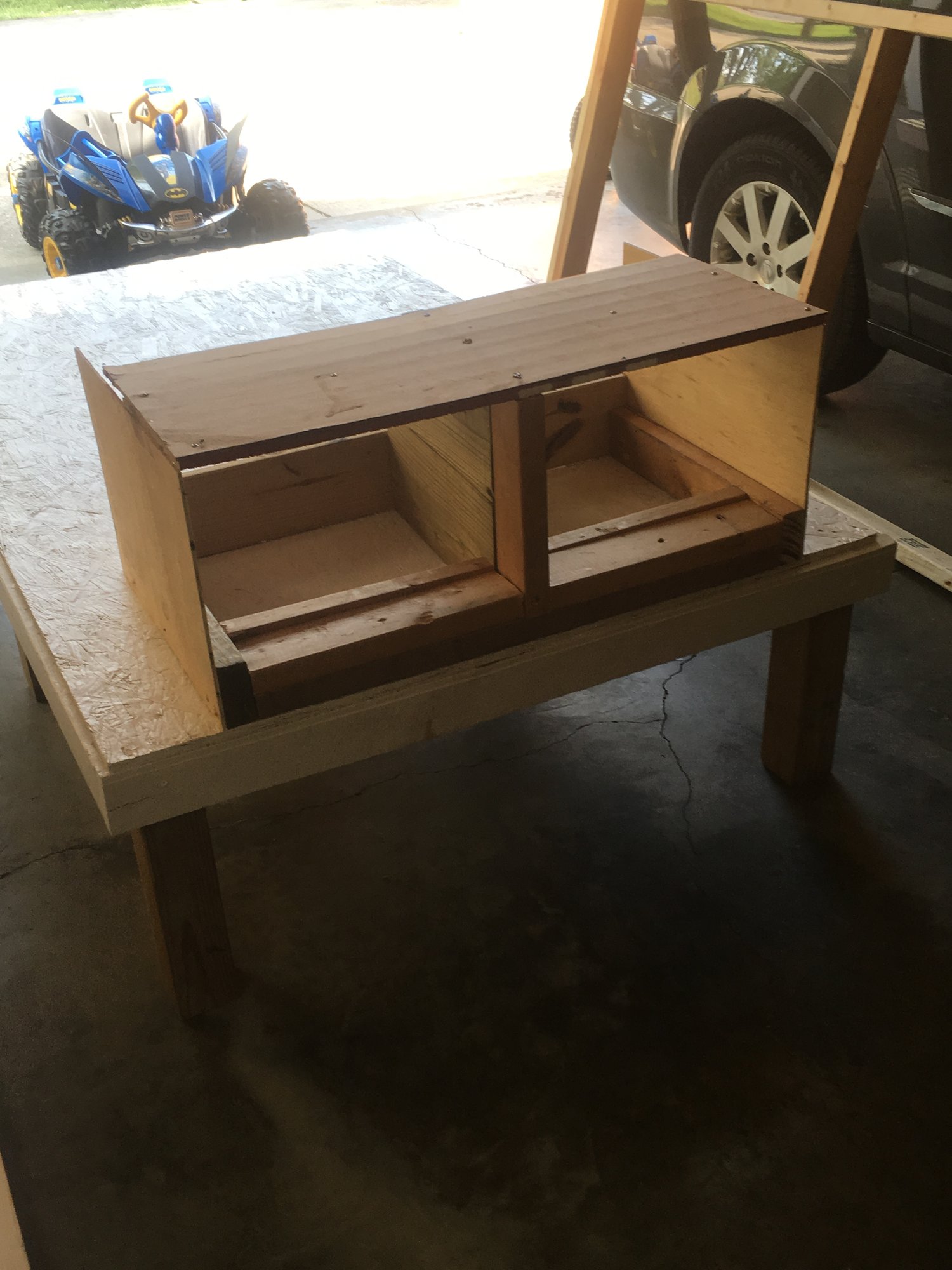 Rear view nest box