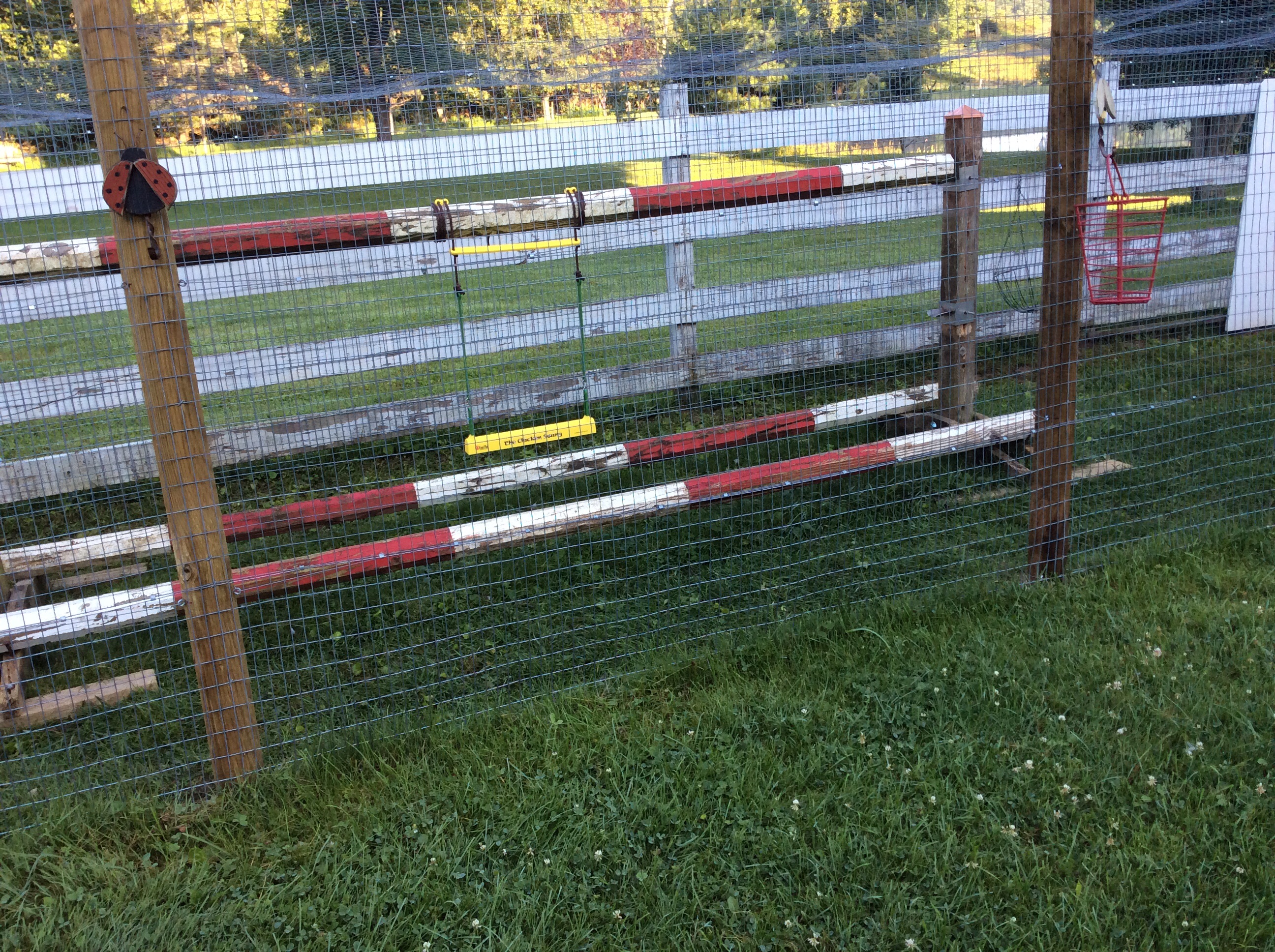 Repurposed horse jump we reclaimed from property that was just tossed in bushes