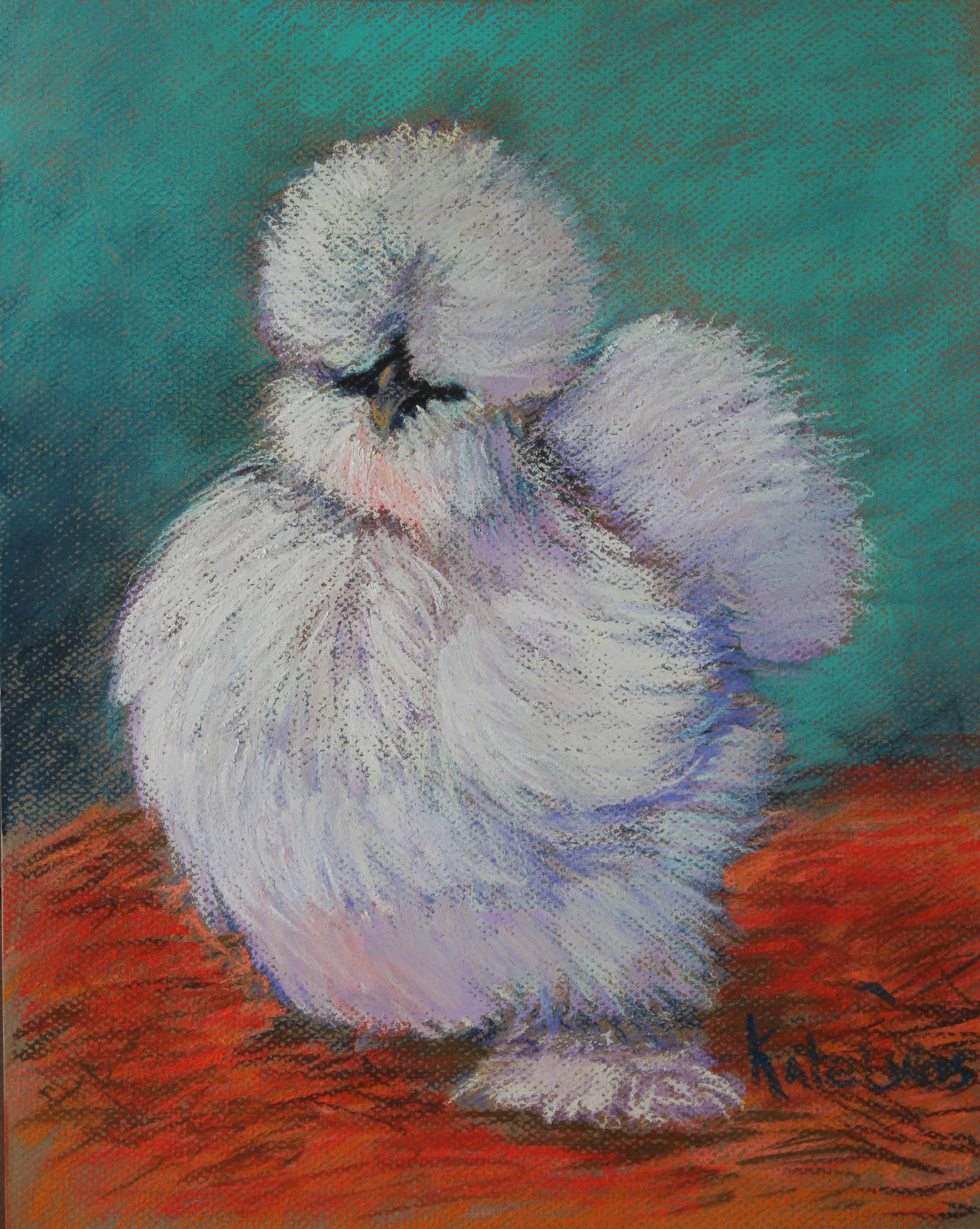 Reserve Grand Champion white silkie pullet