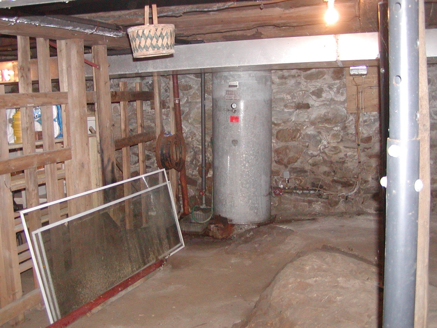 Rock in basement