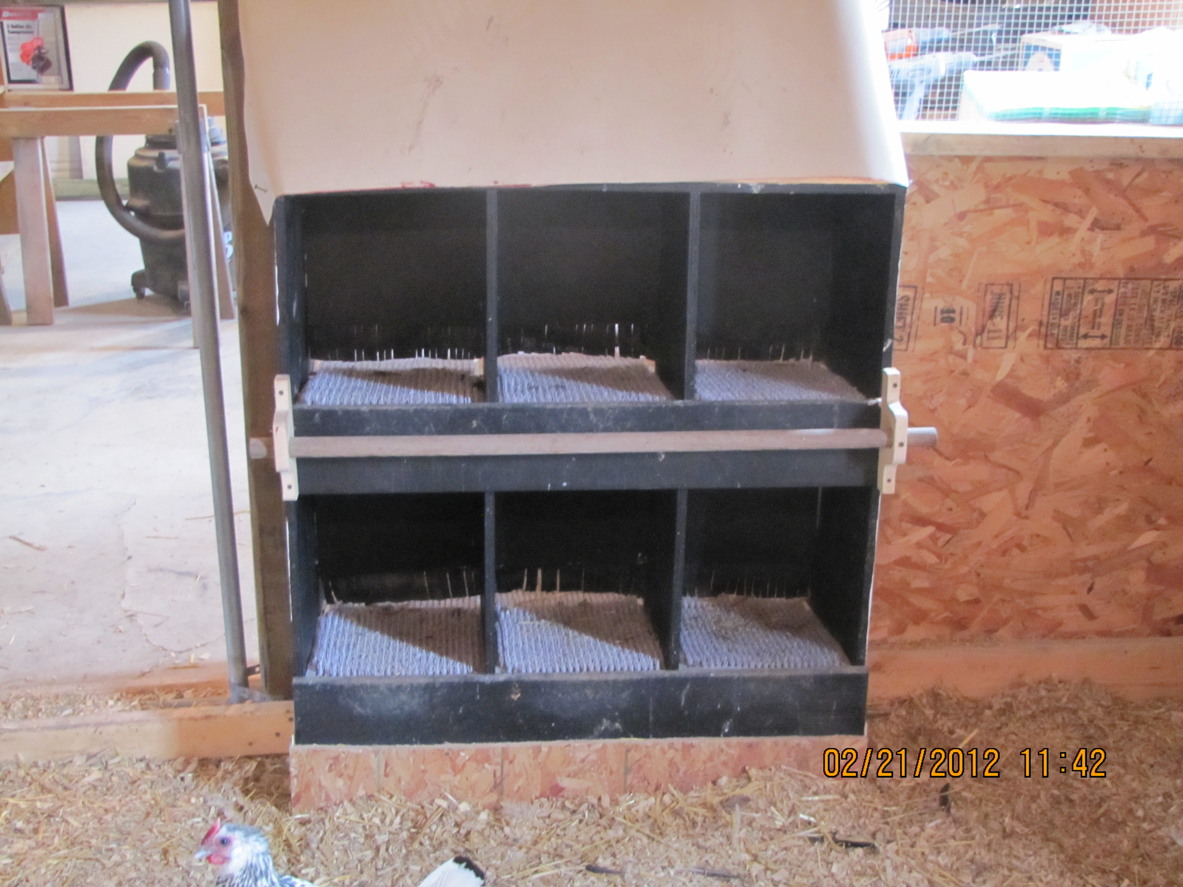 Roll out nesting box.