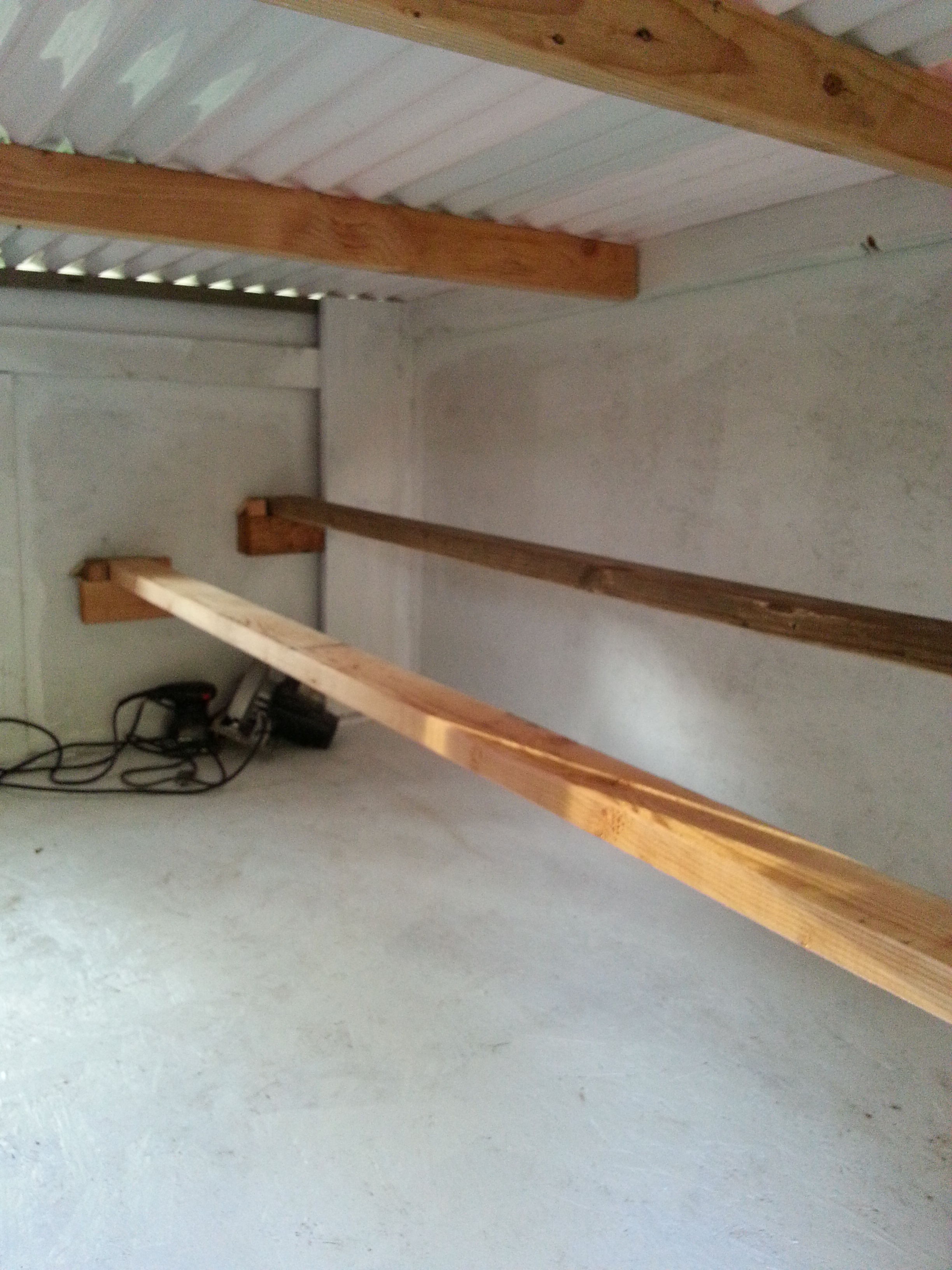 Roosts are 6' long 2×4's lowest one is 18" from floor
