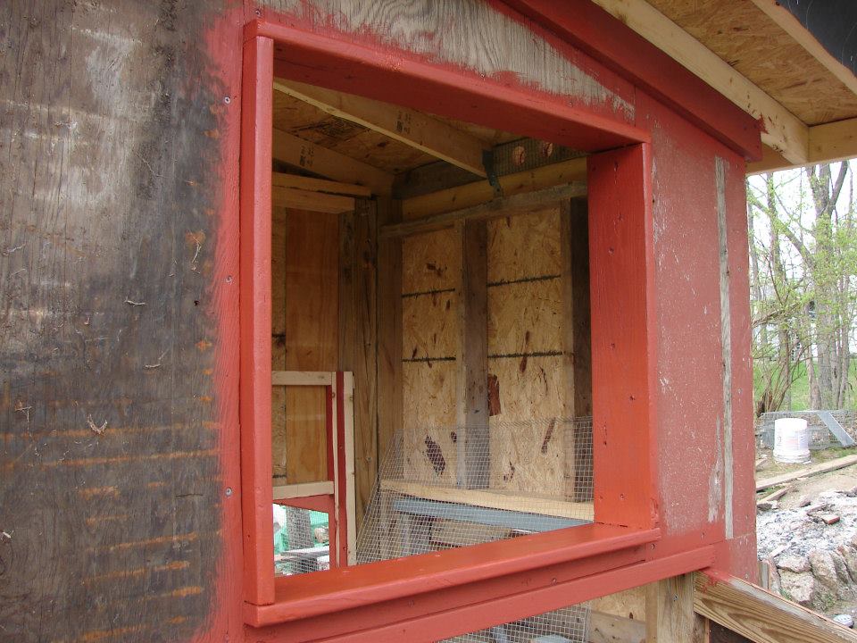 Roughing in the windows.