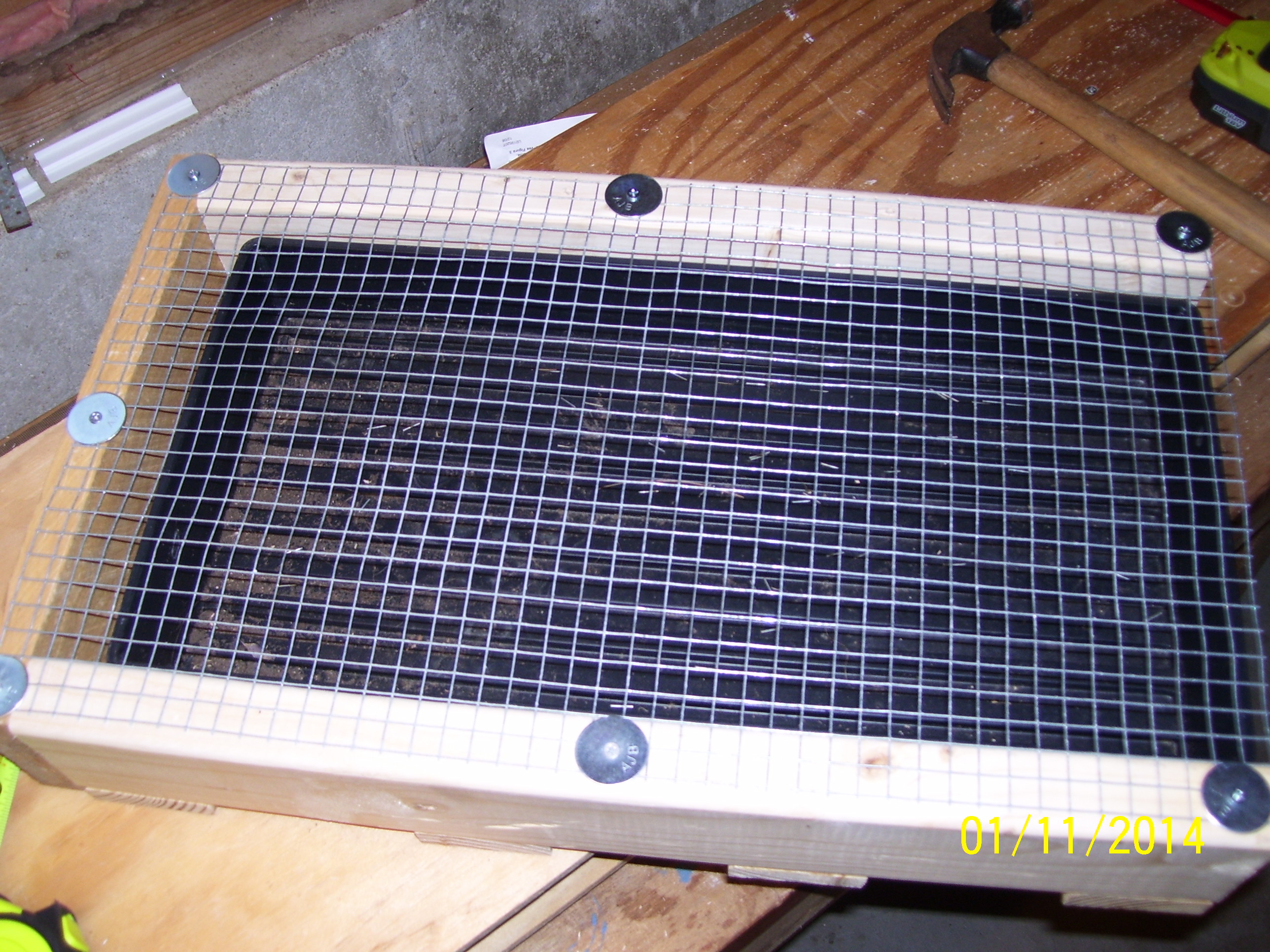 screw 1/2 inch hardware cloth over the top