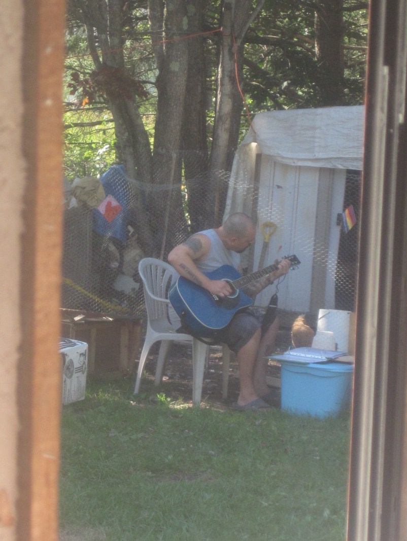 serenading our chickens