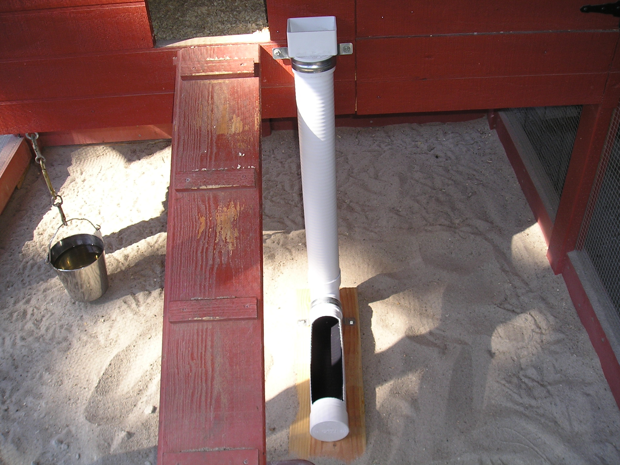 Set in  place and clamped to hutch.