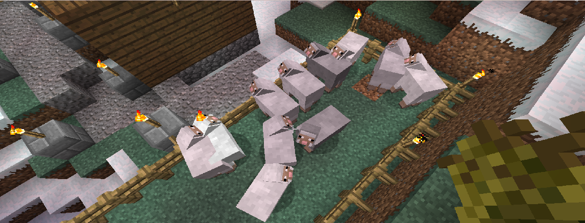 Sheepies in 1st Village wanting the Wheat