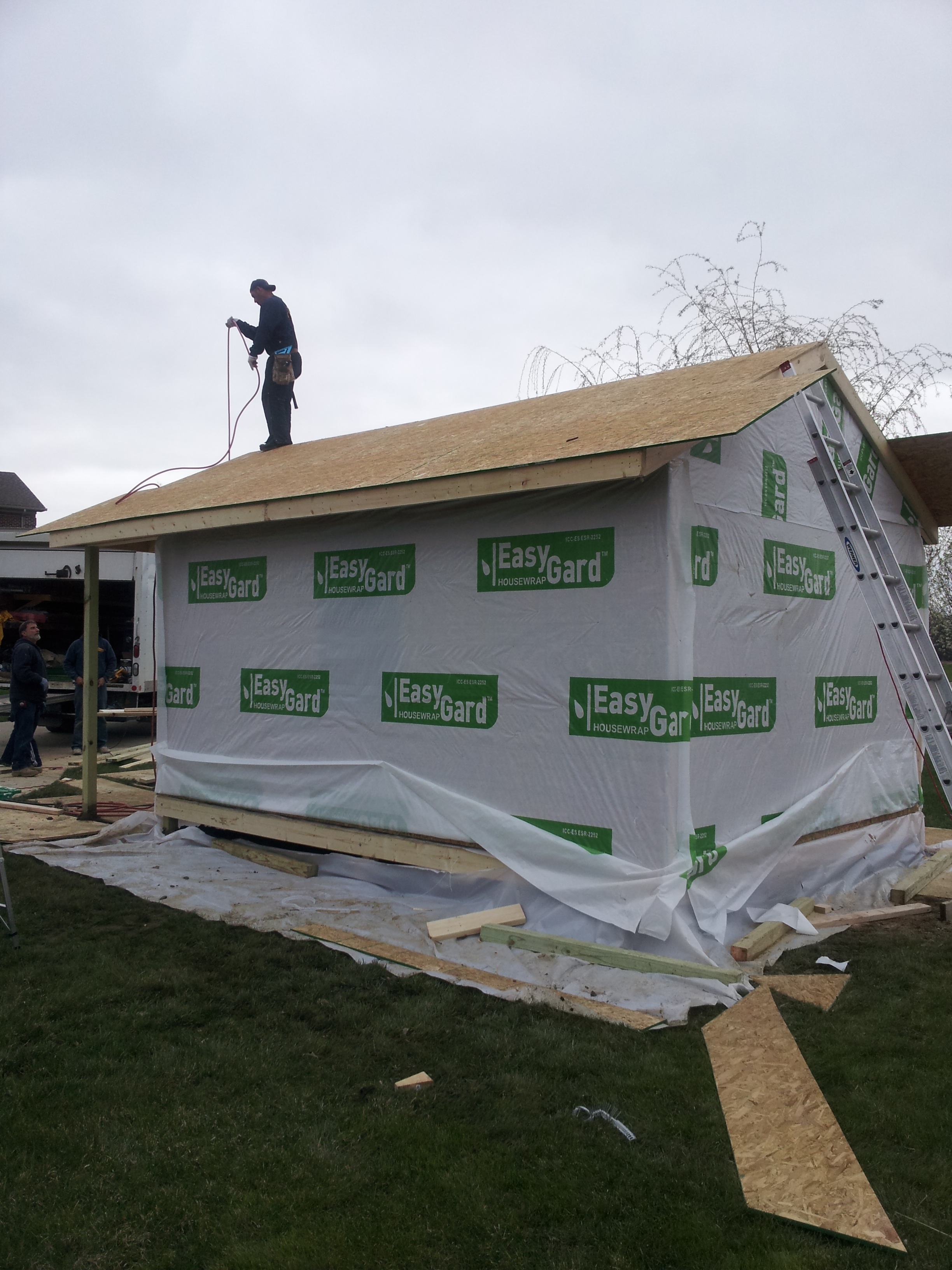 sheeting the roof