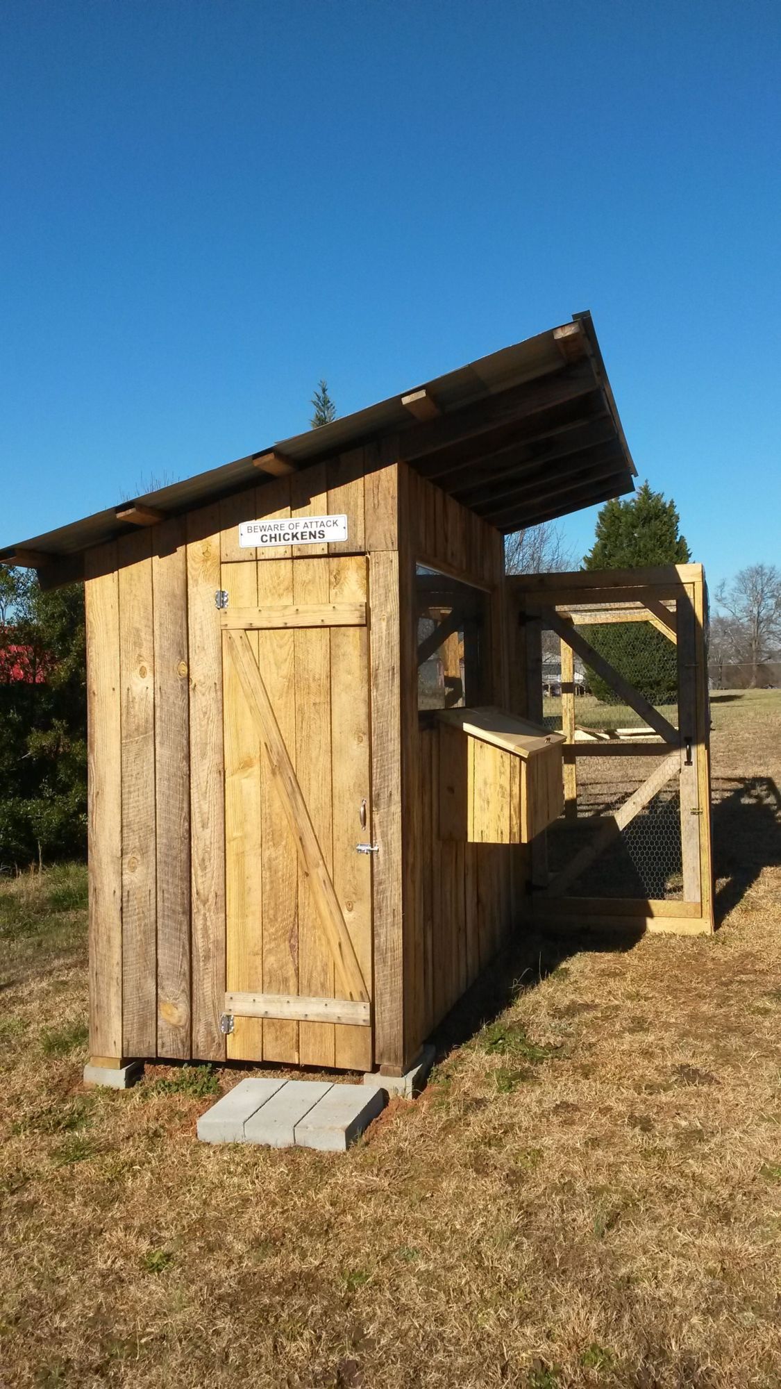 Side of coop.