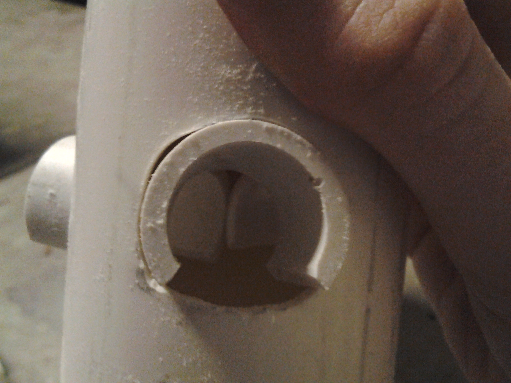 Side view of ports before gluing.