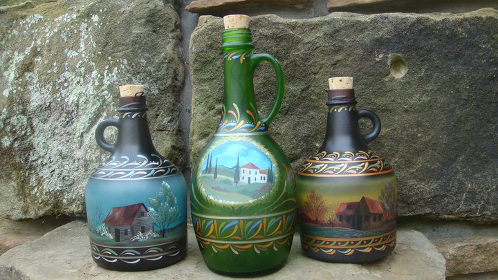 some old bottles I painted
