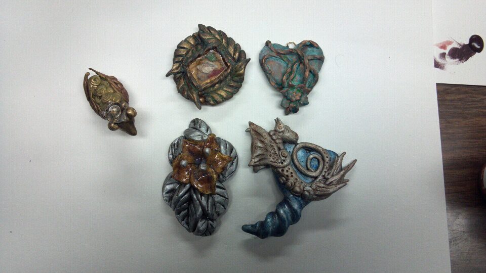 Some pieces I made with polymer clay