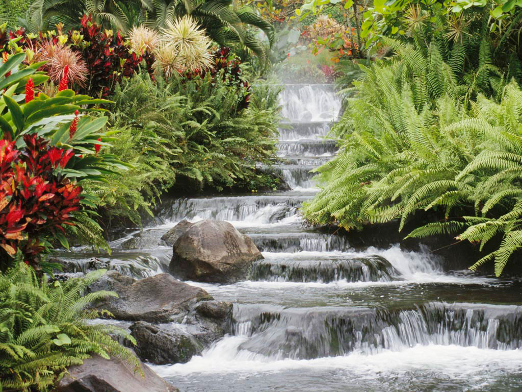 sparkling waterfall