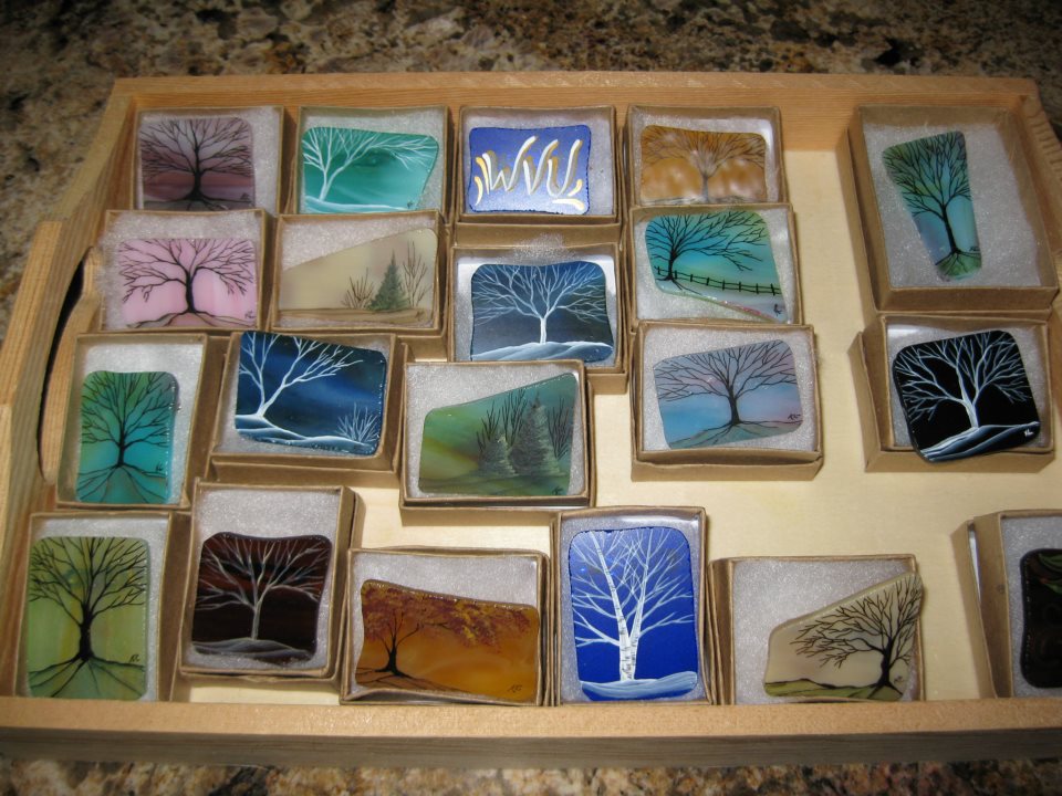 *
stained glass pins