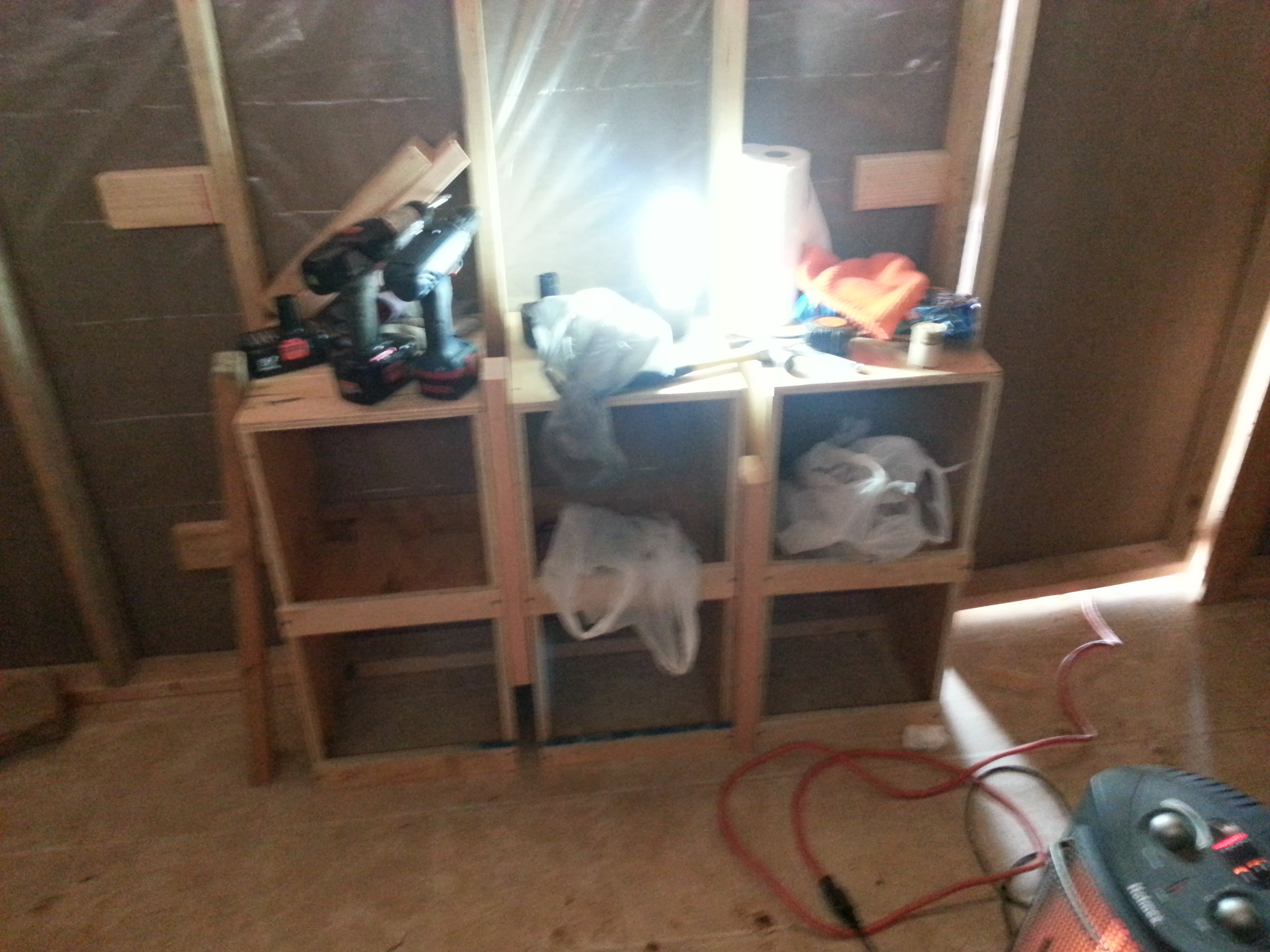 Started on the hen boxes.