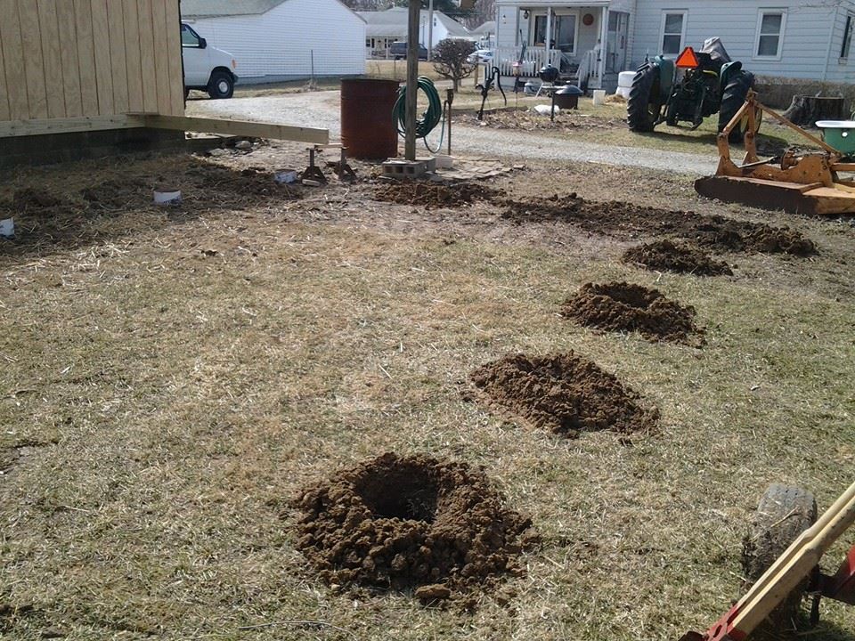 *
Started with digging 18 post holes