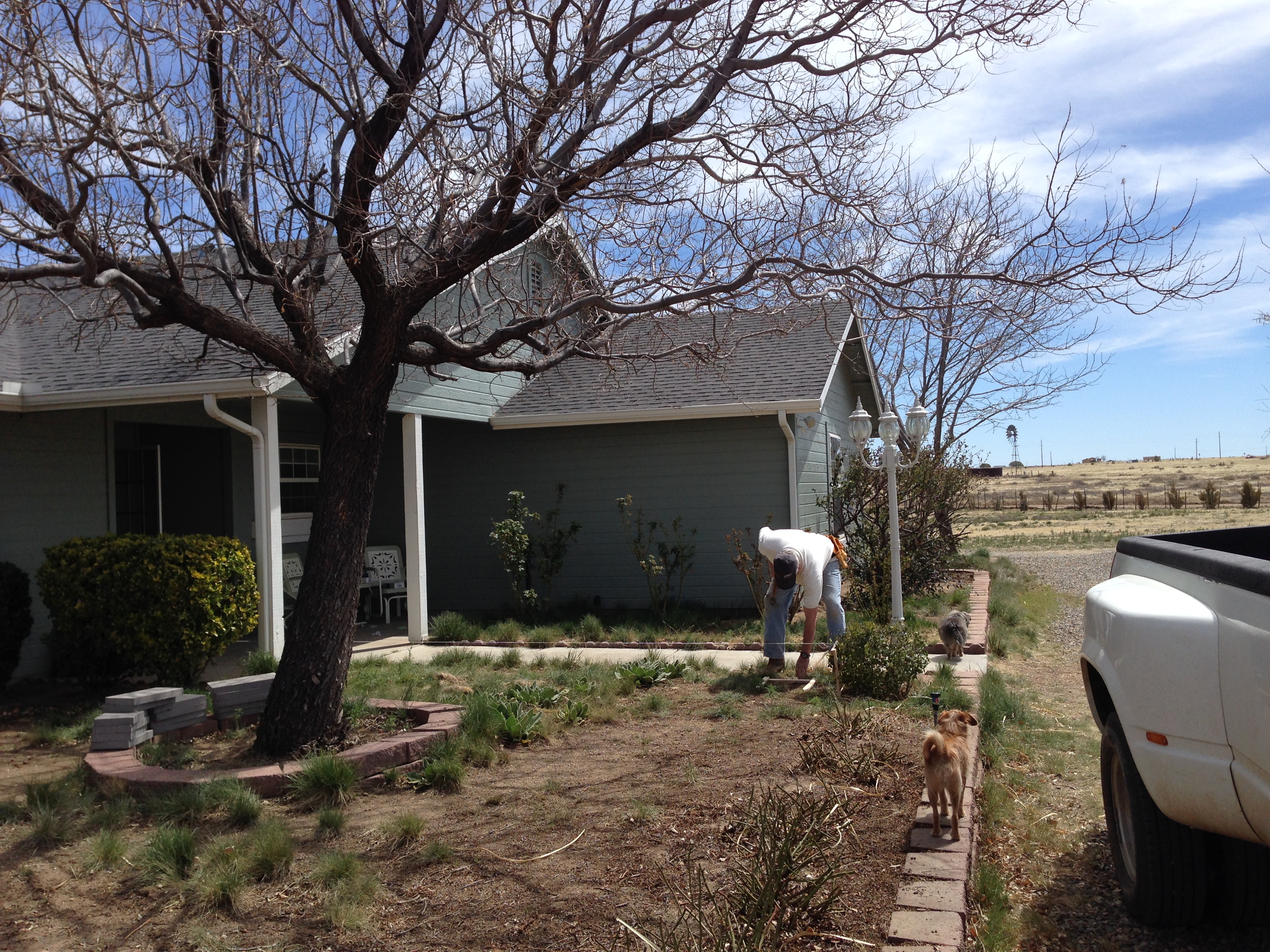 Starting to layout chain link fence line