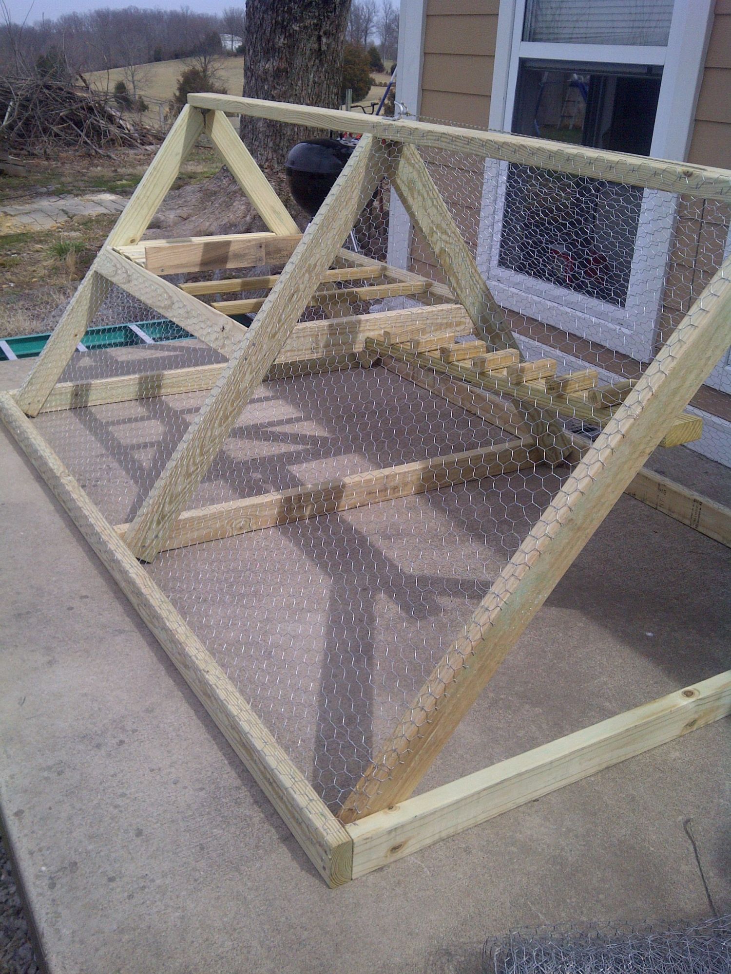 Starting to tack wire