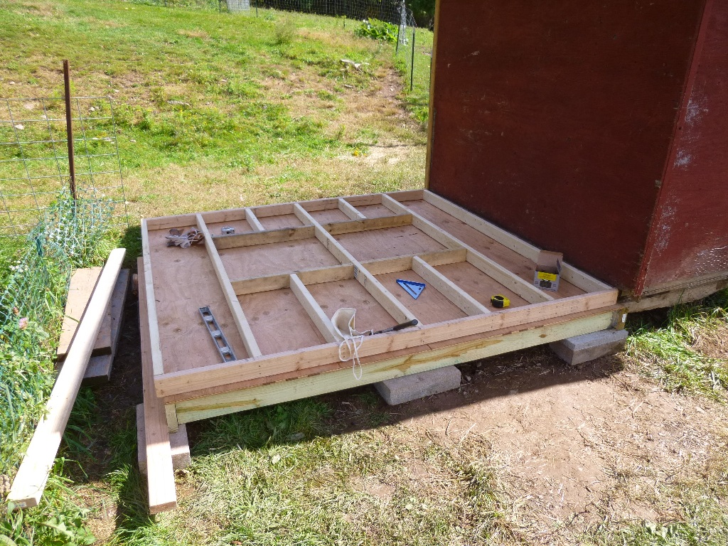 Step 7: Lay out walls on floor and nail together