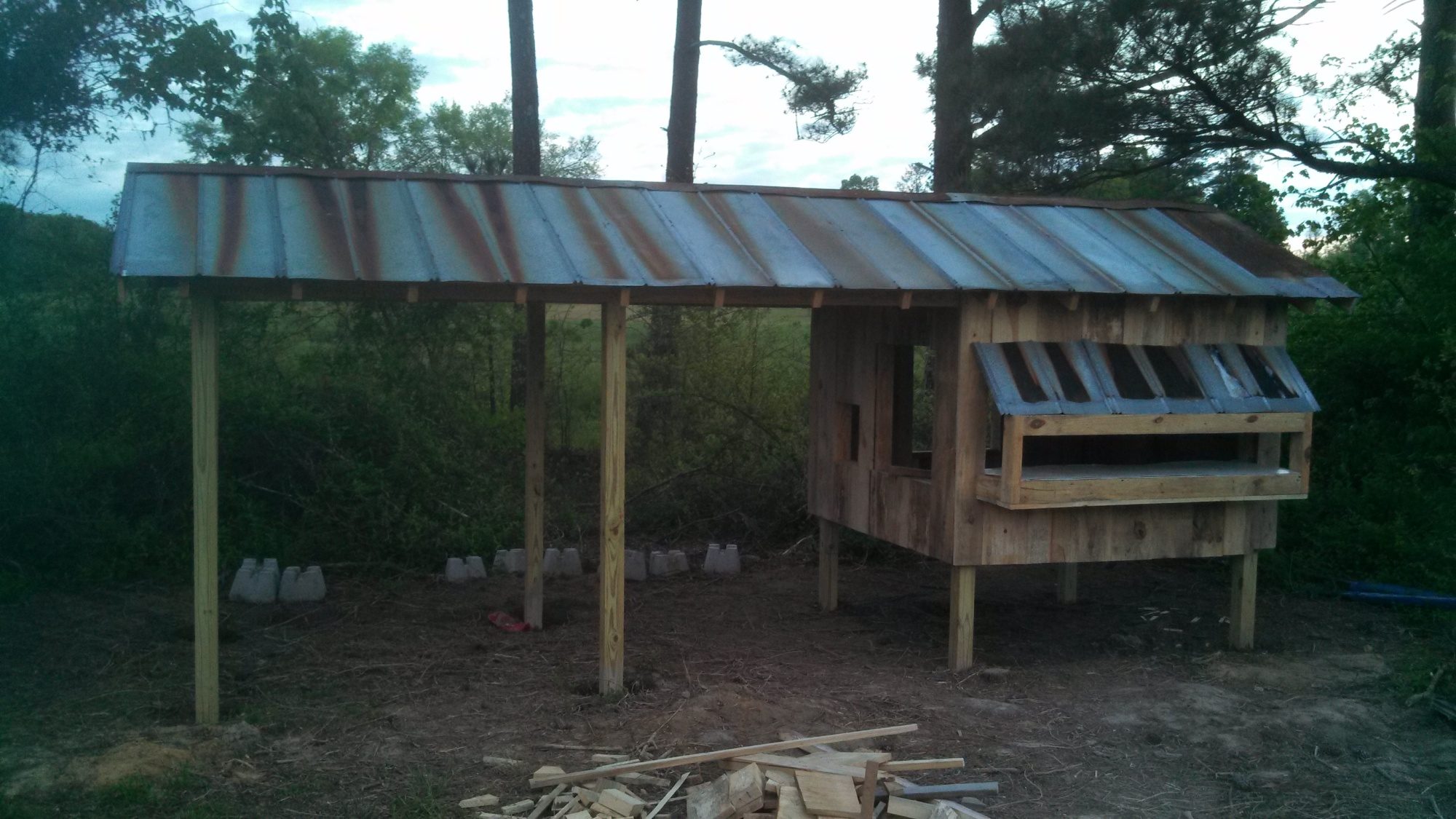Still working on the nesting boxes.  Trying to decide if I want the roof to raise or have doors on the back of each nest.