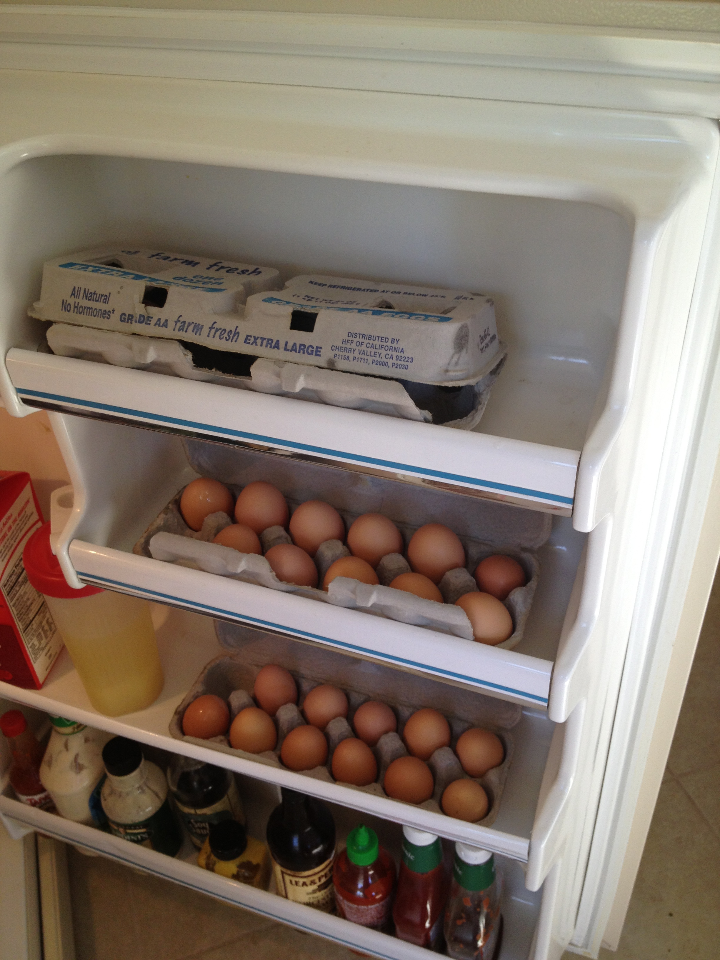 Stocking up eggs