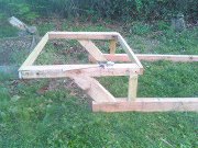 stopping point for the day. the actual coop size is 51'' x  67'' the run will be 67'' x  120''. more to come tomorrow.