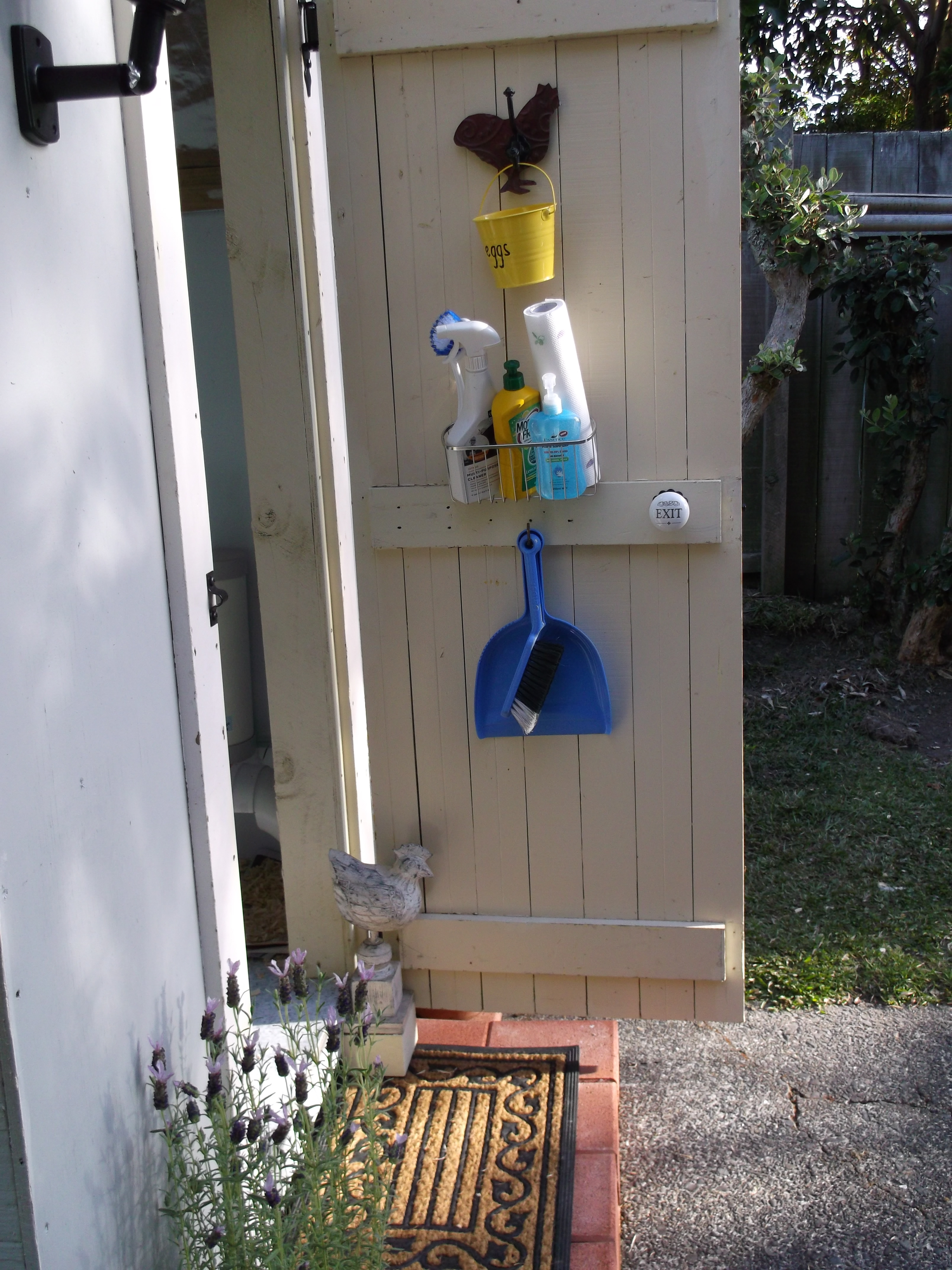 Storage on back of door.