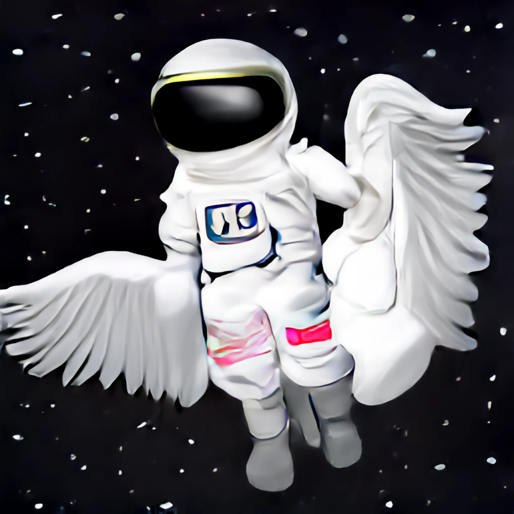 swan as an astronaut in space.png