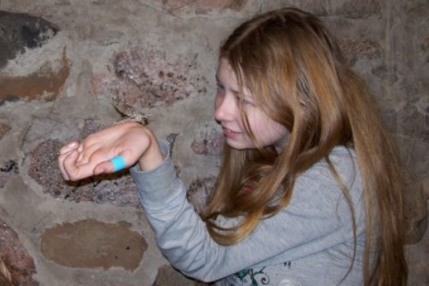 Tanille thinks the moth is cuuuute!