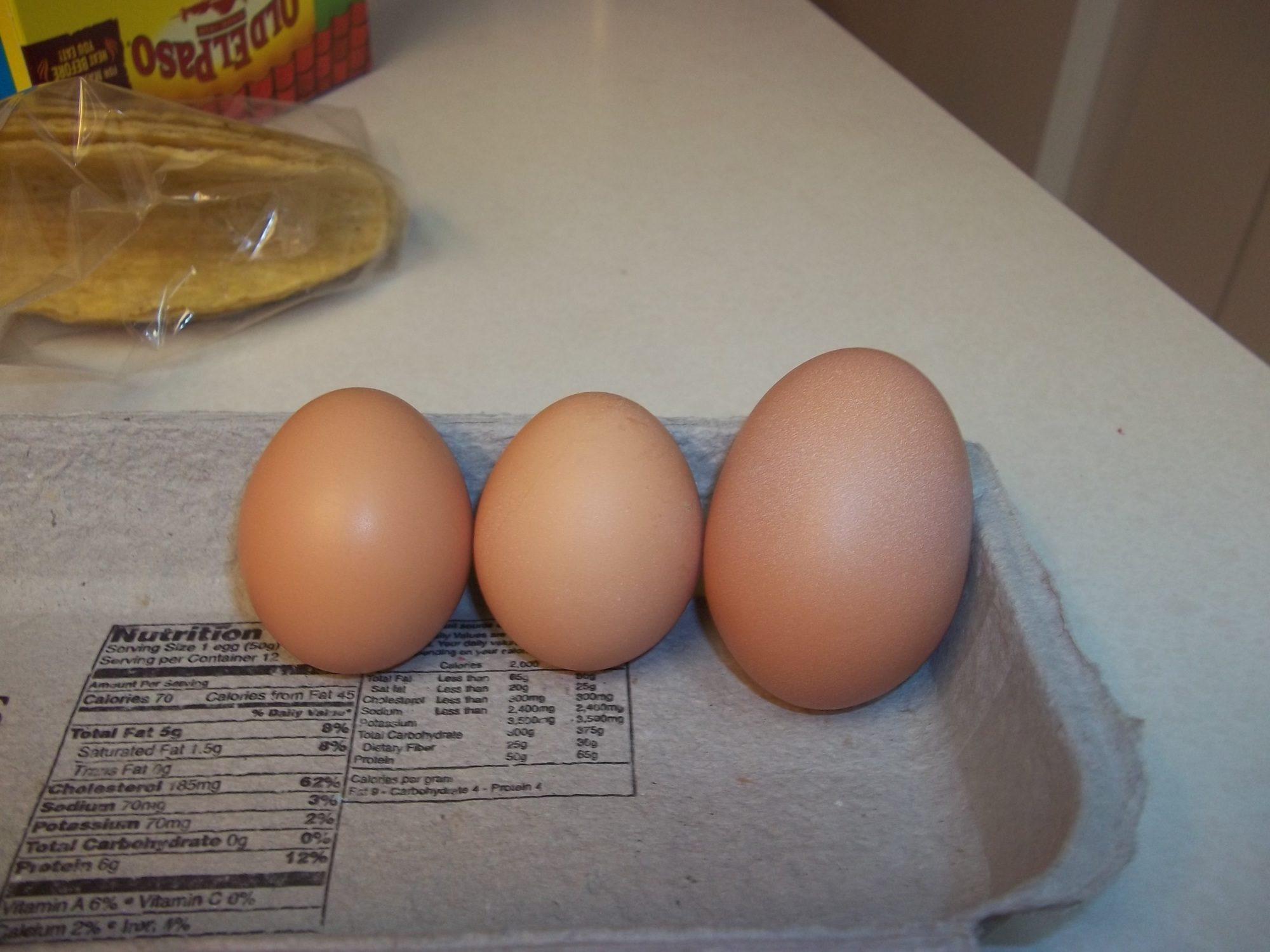 The 3 eggs we got in one day.