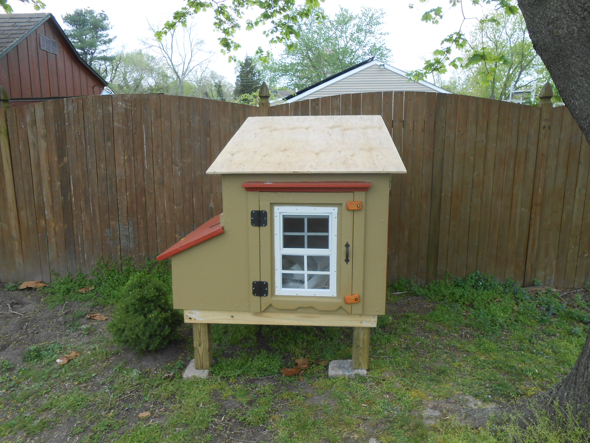 The basic house- moved out of the garage to complete on-site