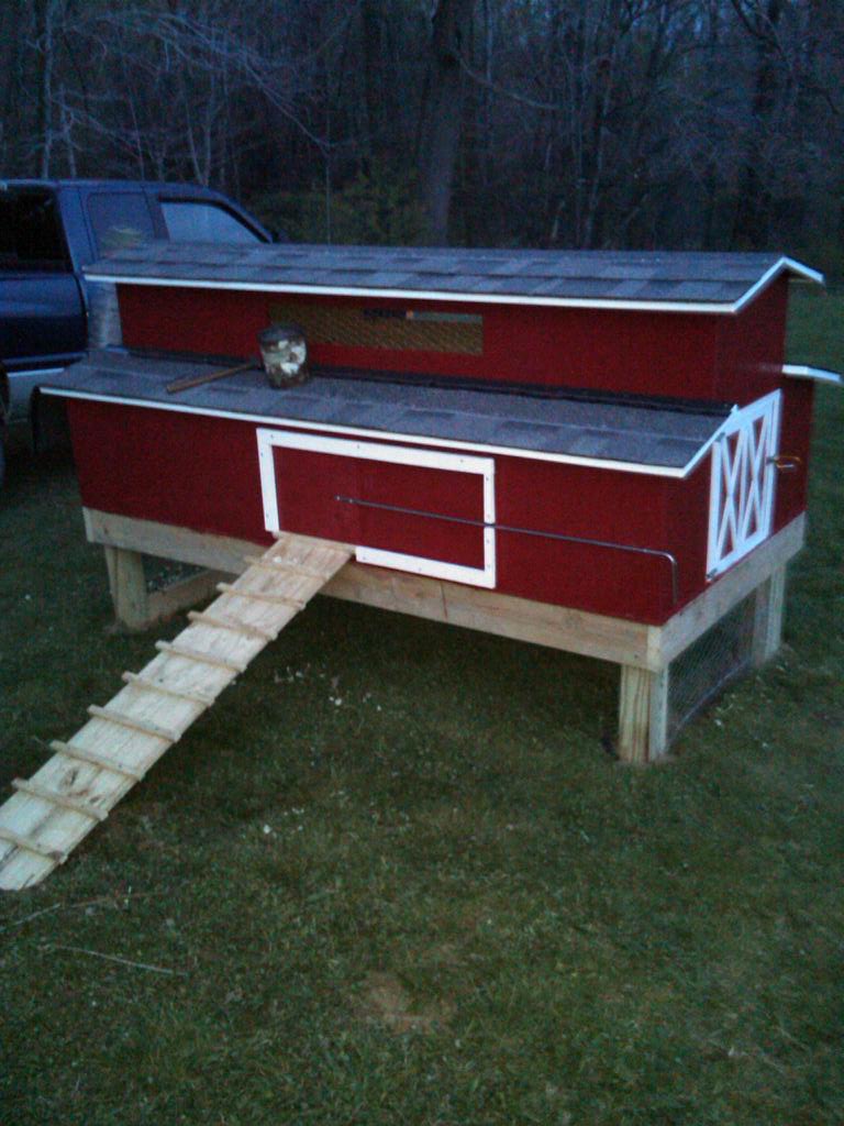 The beautiful coop that my husband, son and father-in-law built for me!